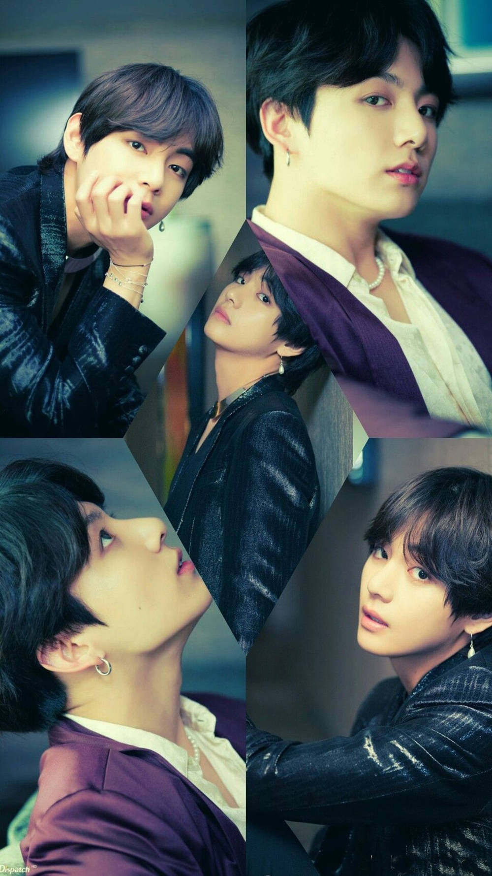 Sining ng Collage nina BTS JK at V Wallpaper