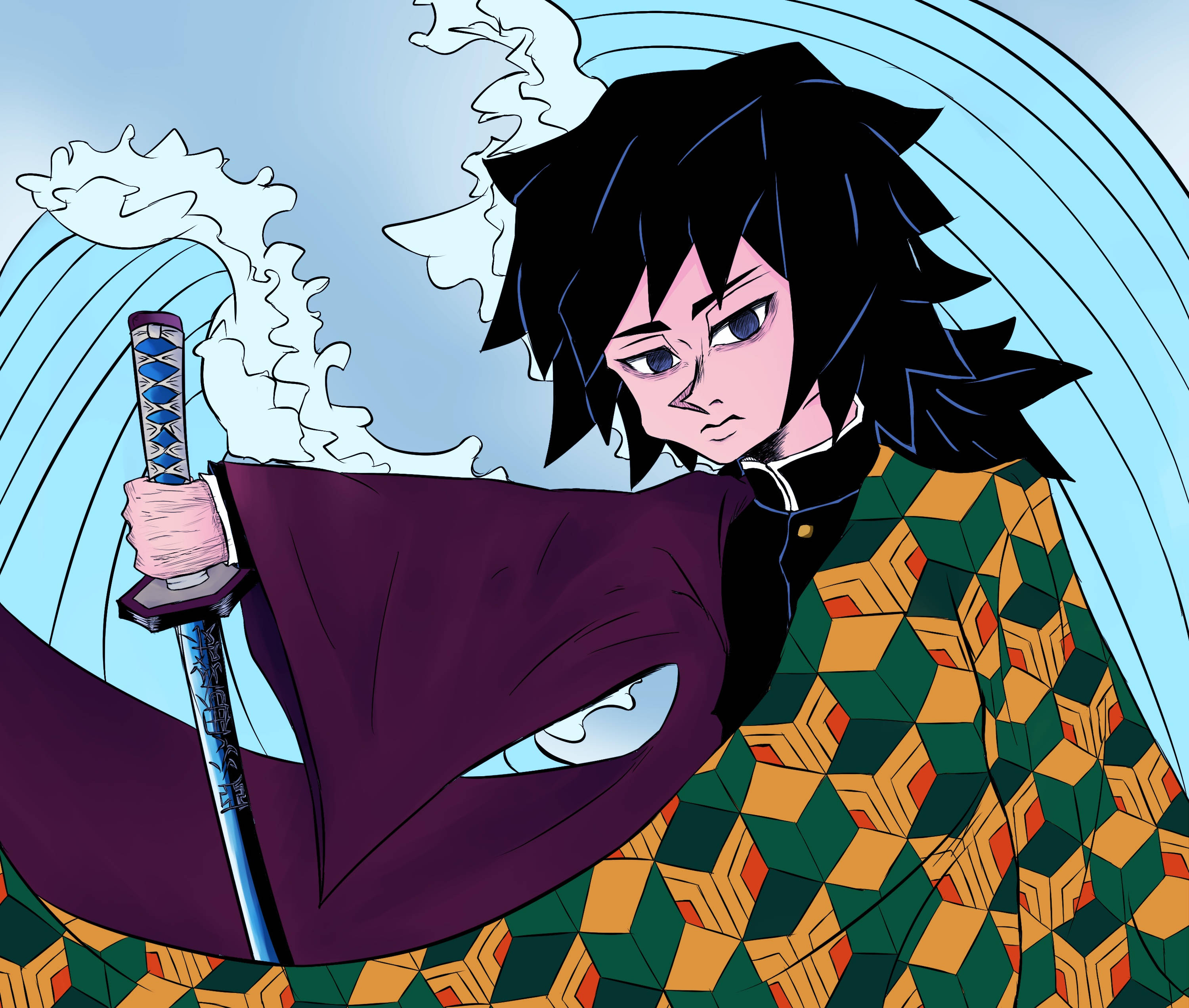 Sining ng Cool Demon Slayer Wallpaper