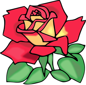 Sining ng Estiladong Pulang at Dilaw na Rosas Wallpaper