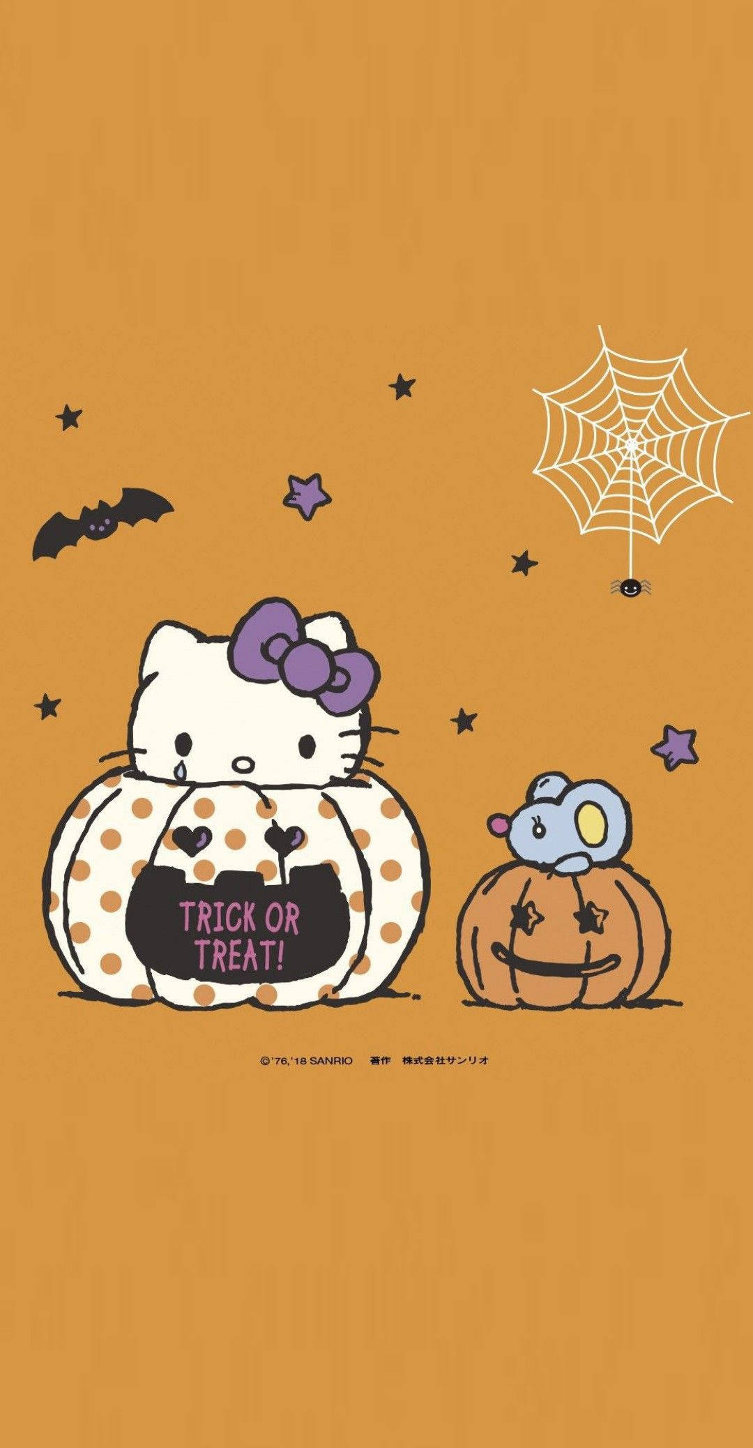 Sining ng Hello Kitty Halloween na Nakatutuwa Wallpaper