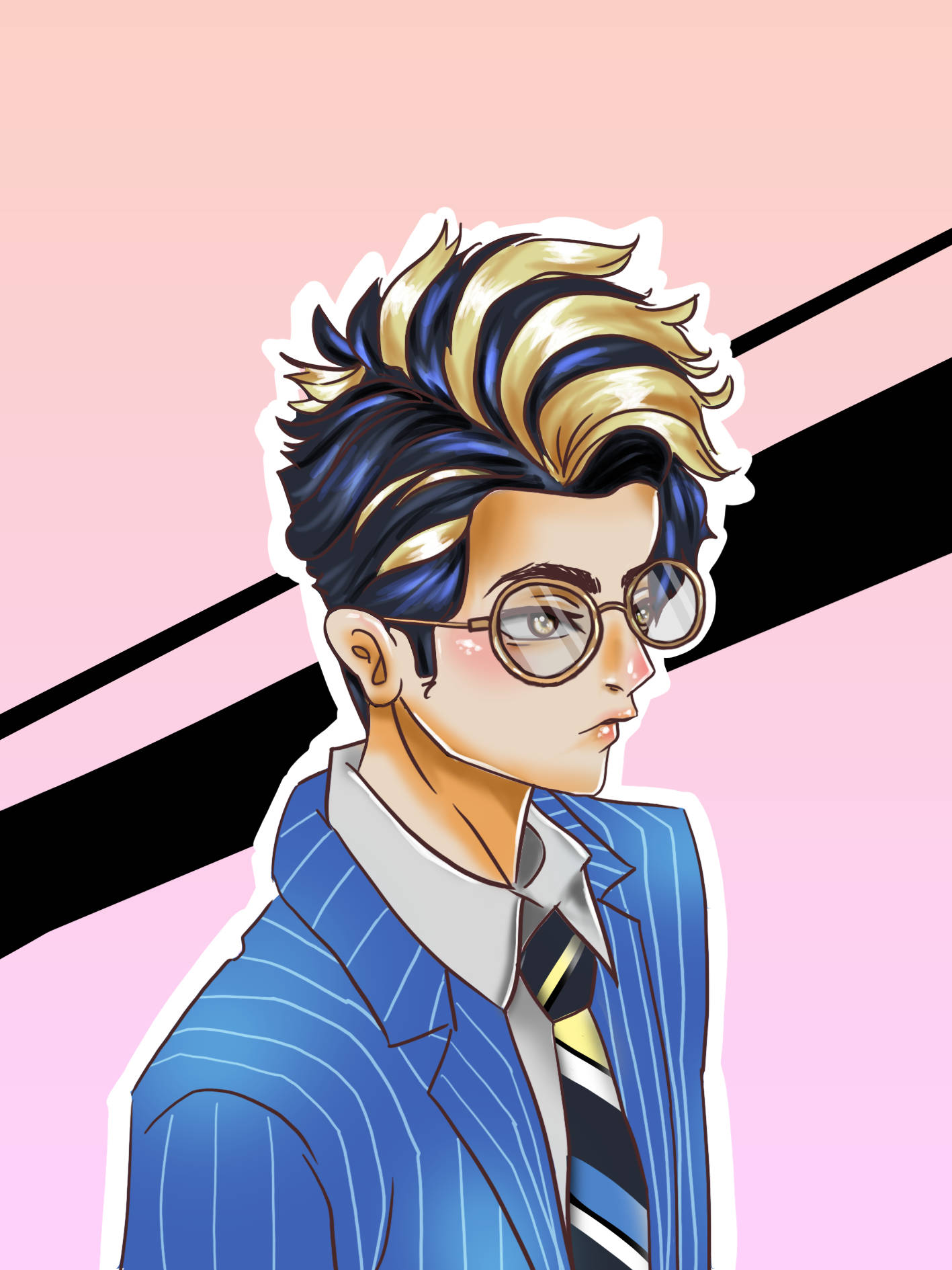 Sining ng Intensidad ni Shuji Hanma - Isang Obra Maestra sa Aesthetic Art Wallpaper