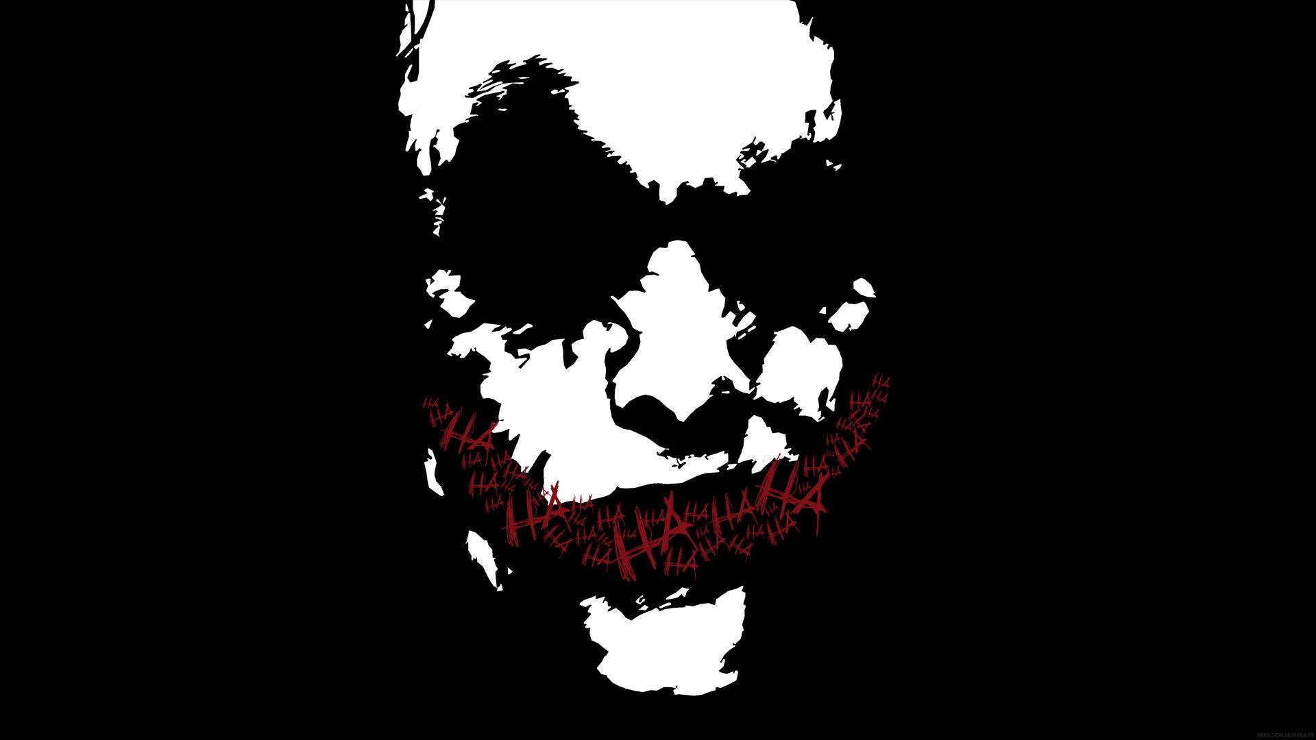 Sining ng Joker na Minimalist Wallpaper