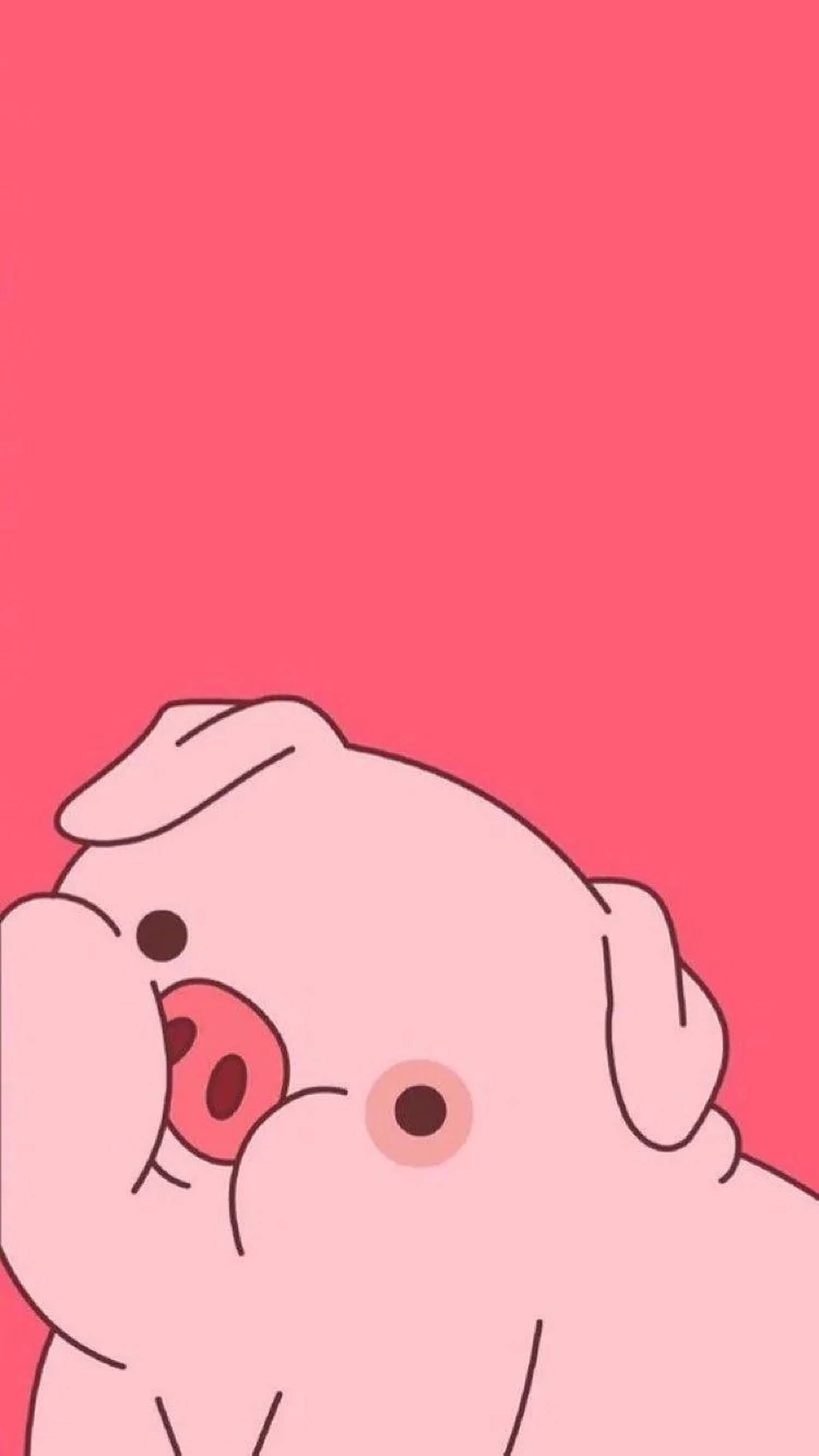 Sining ng Kaibig-ibig na Baboy na Pink Wallpaper