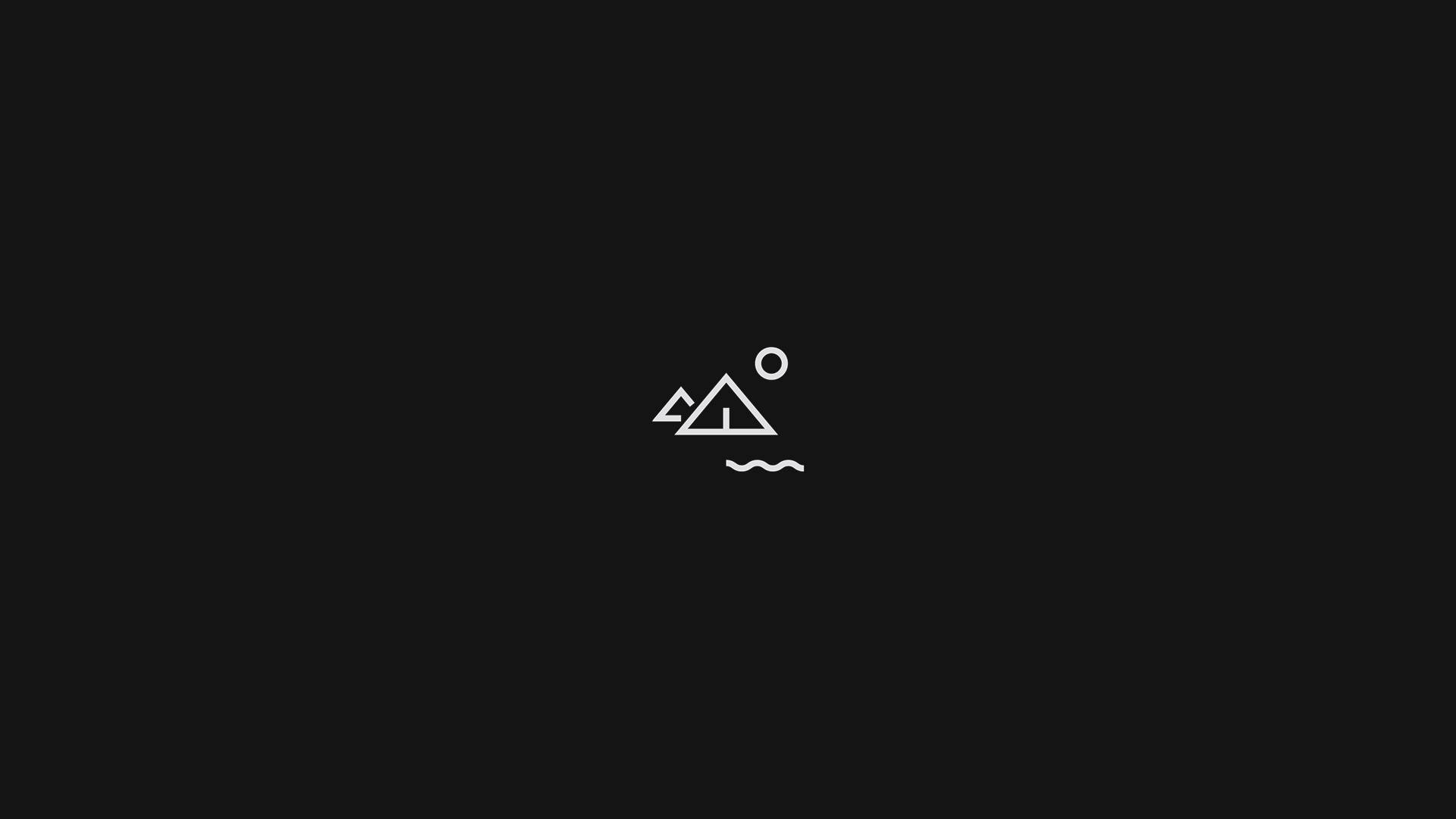 Sining ng Linya ng Bundok Minimalistang Aesthetic para sa Laptop Wallpaper