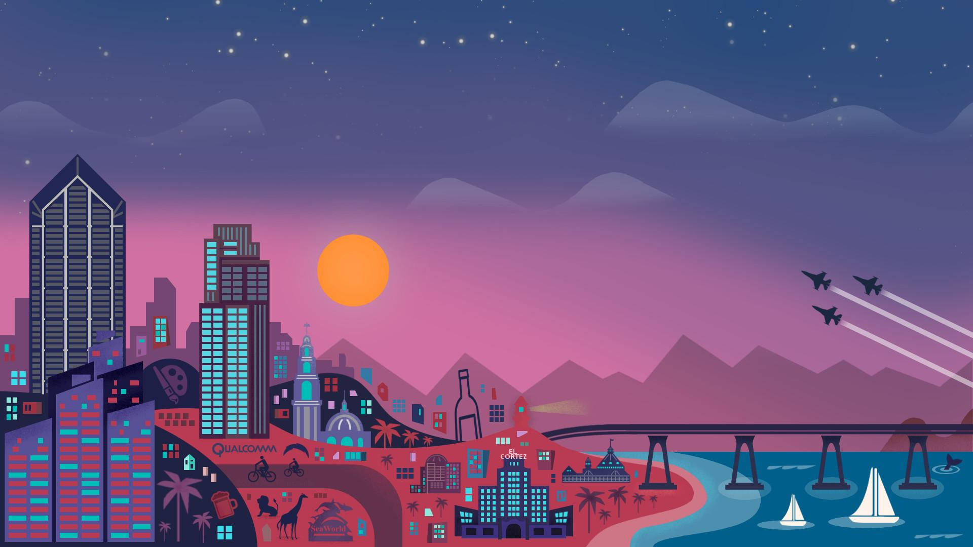 Sining ng MacBook City Art Wallpaper