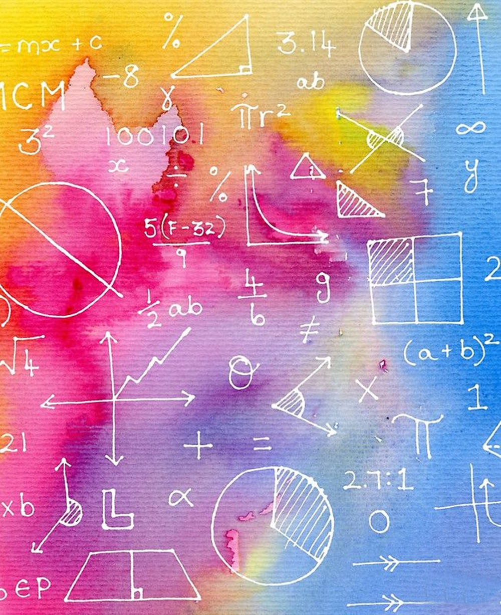 Sining ng Makukulay na Ekwasyon sa Matematika Wallpaper