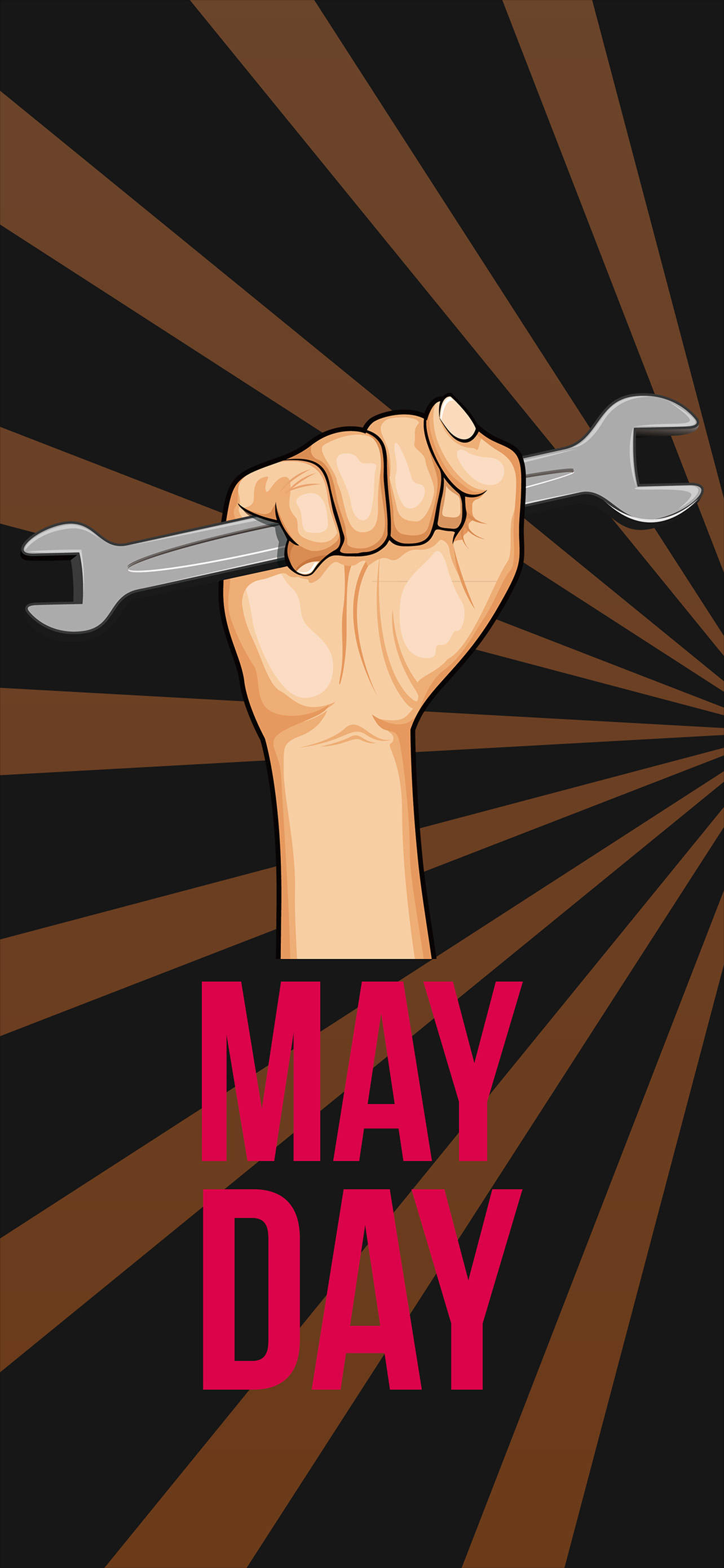 Sining ng May Day Sunburst Wallpaper