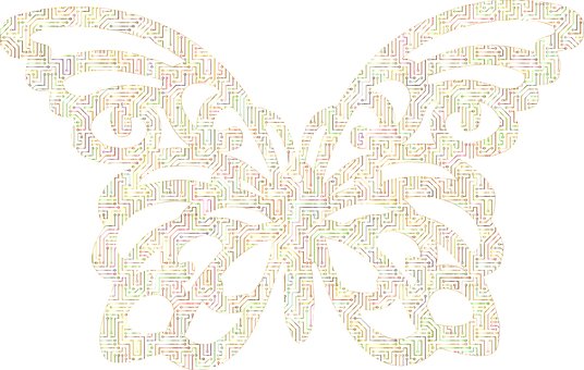 Sining ng Maze Paruparo na Abstrakto Wallpaper