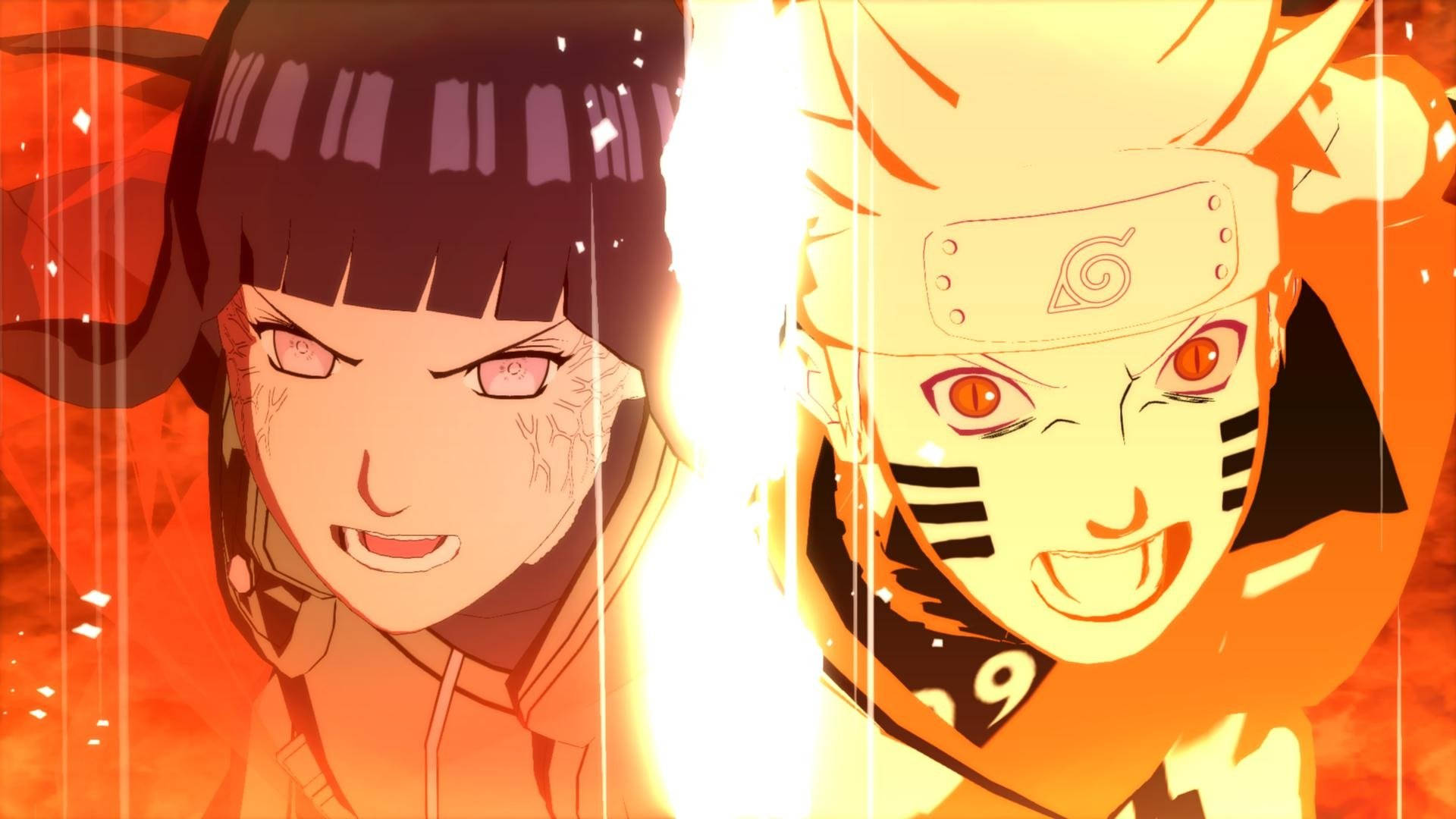 Sining ng Paghahati nina Naruto at Hinata Wallpaper