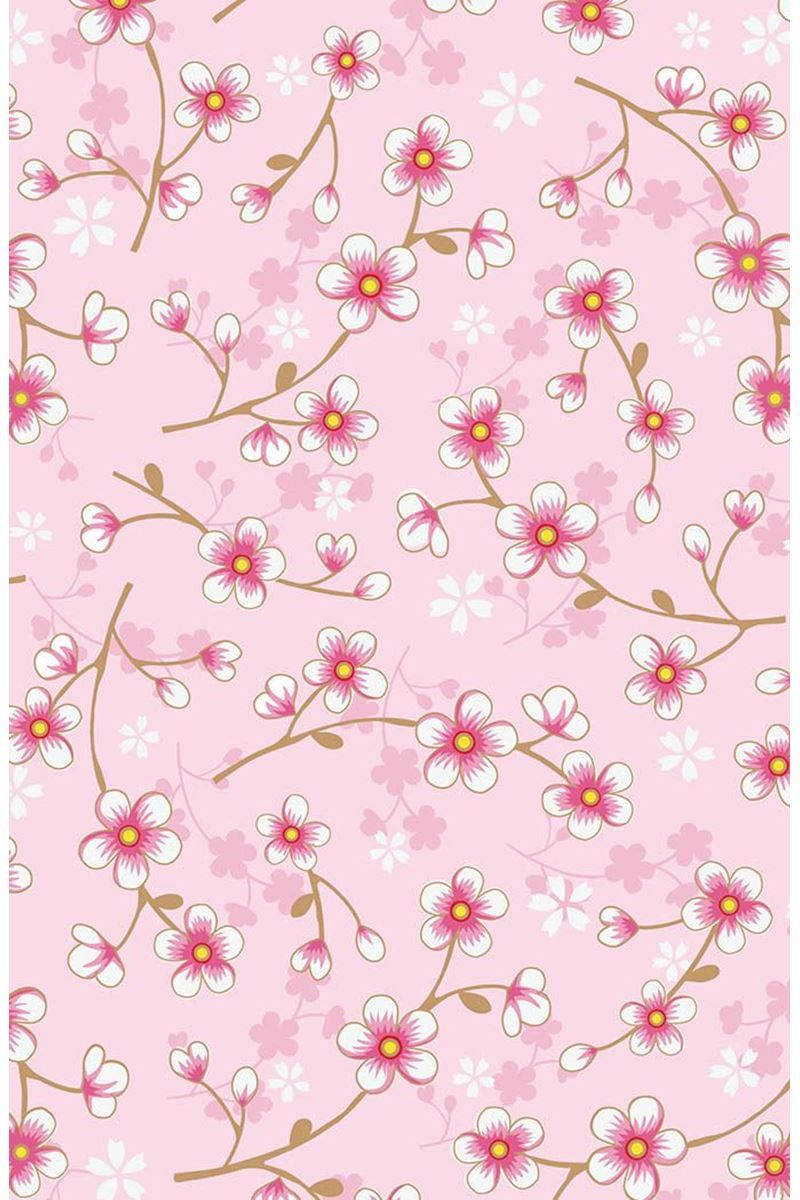Sining ng Pink na Cherry Blossom Wallpaper