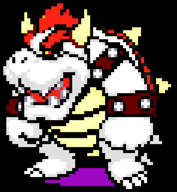 Sining ng Pixelated na Bowser Wallpaper