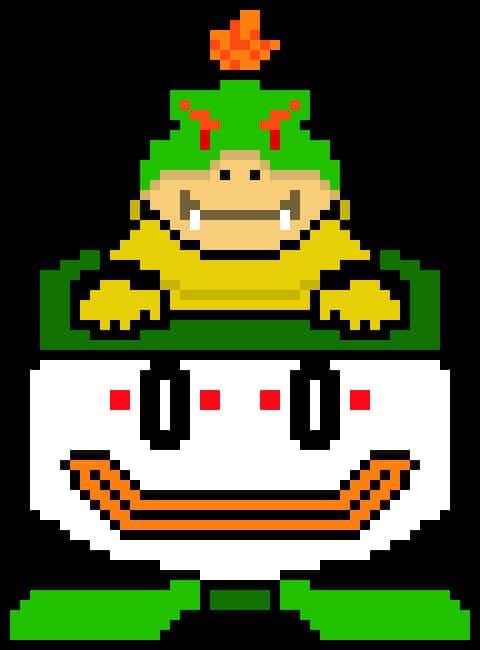 Sining ng Pixelated na Bowser Wallpaper