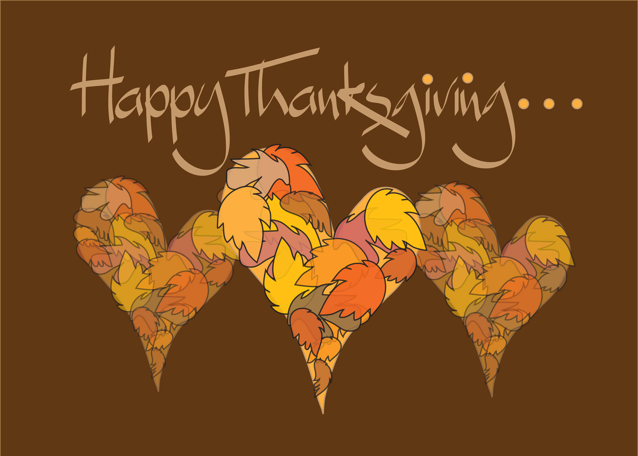 Sining ng Puso para sa Thanksgiving Wallpaper