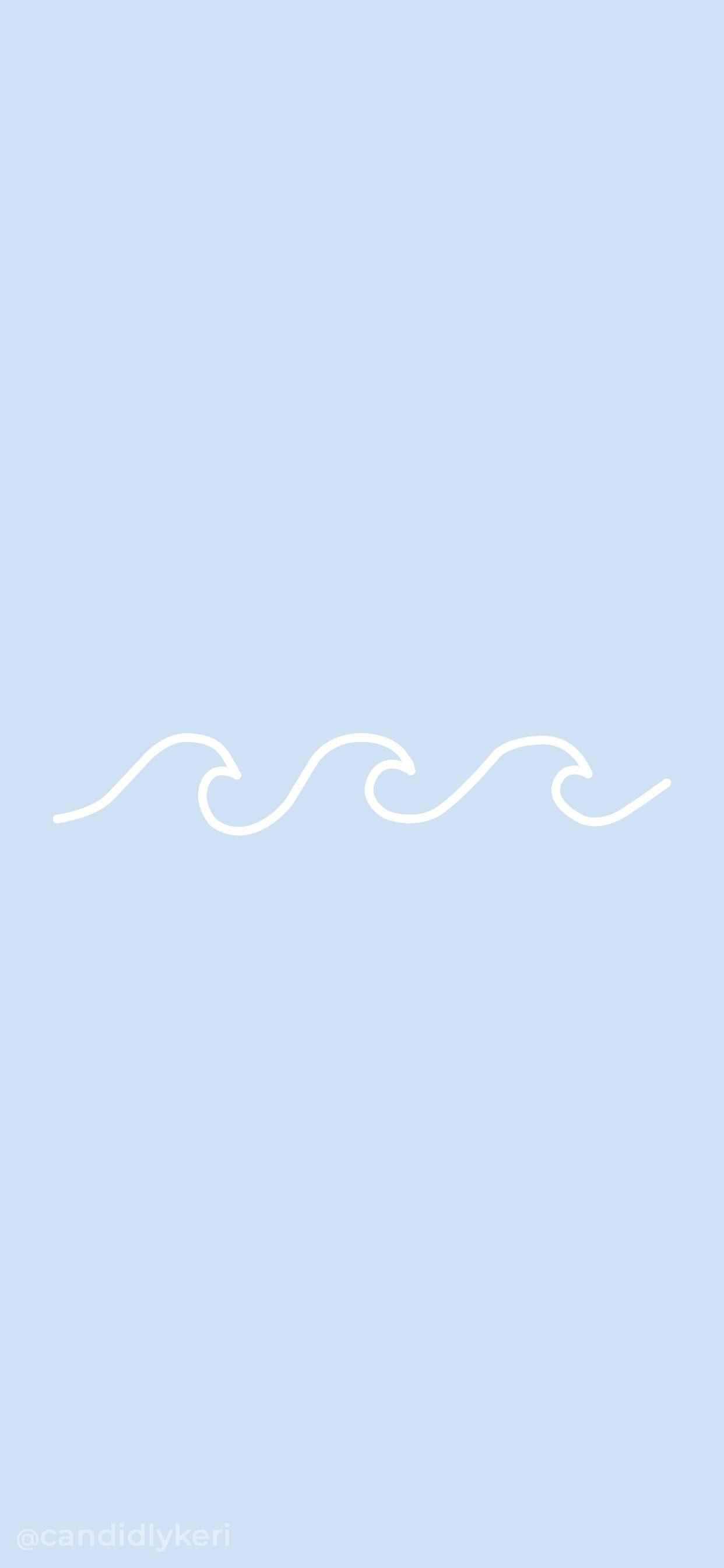 Sining ng Puting Alon na Minimalist Aesthetic Wallpaper