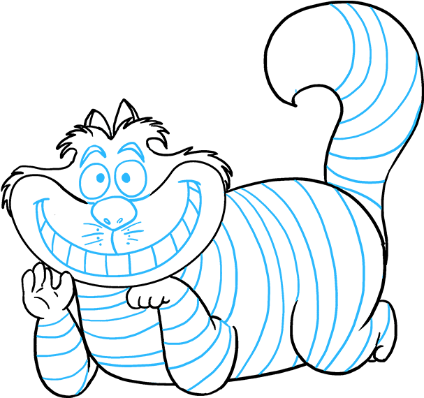 Sining ng Sketch ng Cheshire Cat Wallpaper