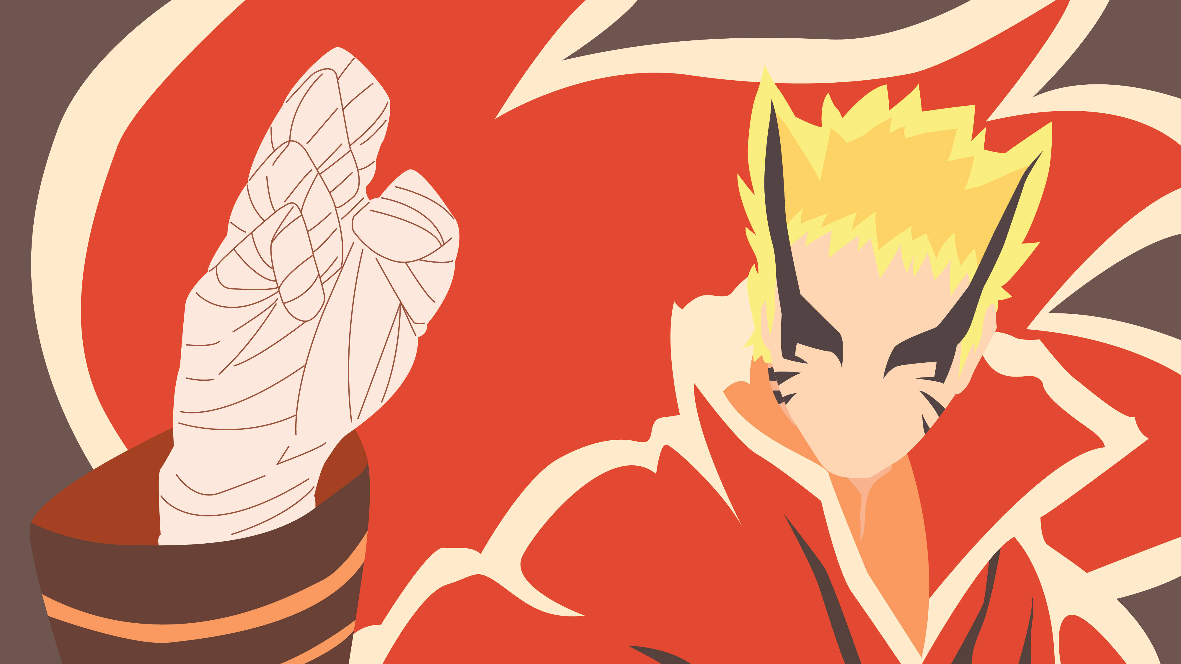 Sining ng Vector ng Naruto Baryon Mode Wallpaper
