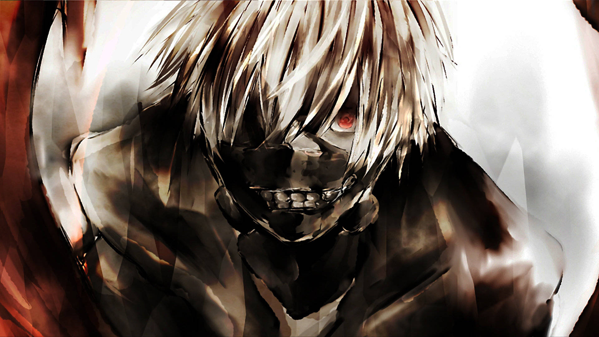 Sining ni Ken Kaneki ng Tokyo Ghoul na Nakakatakot Wallpaper