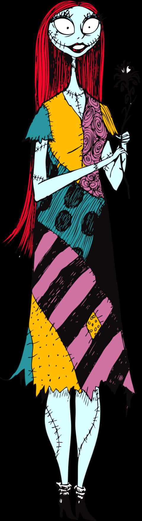 Sining ni Sally mula sa Nightmare Before Christmas Wallpaper