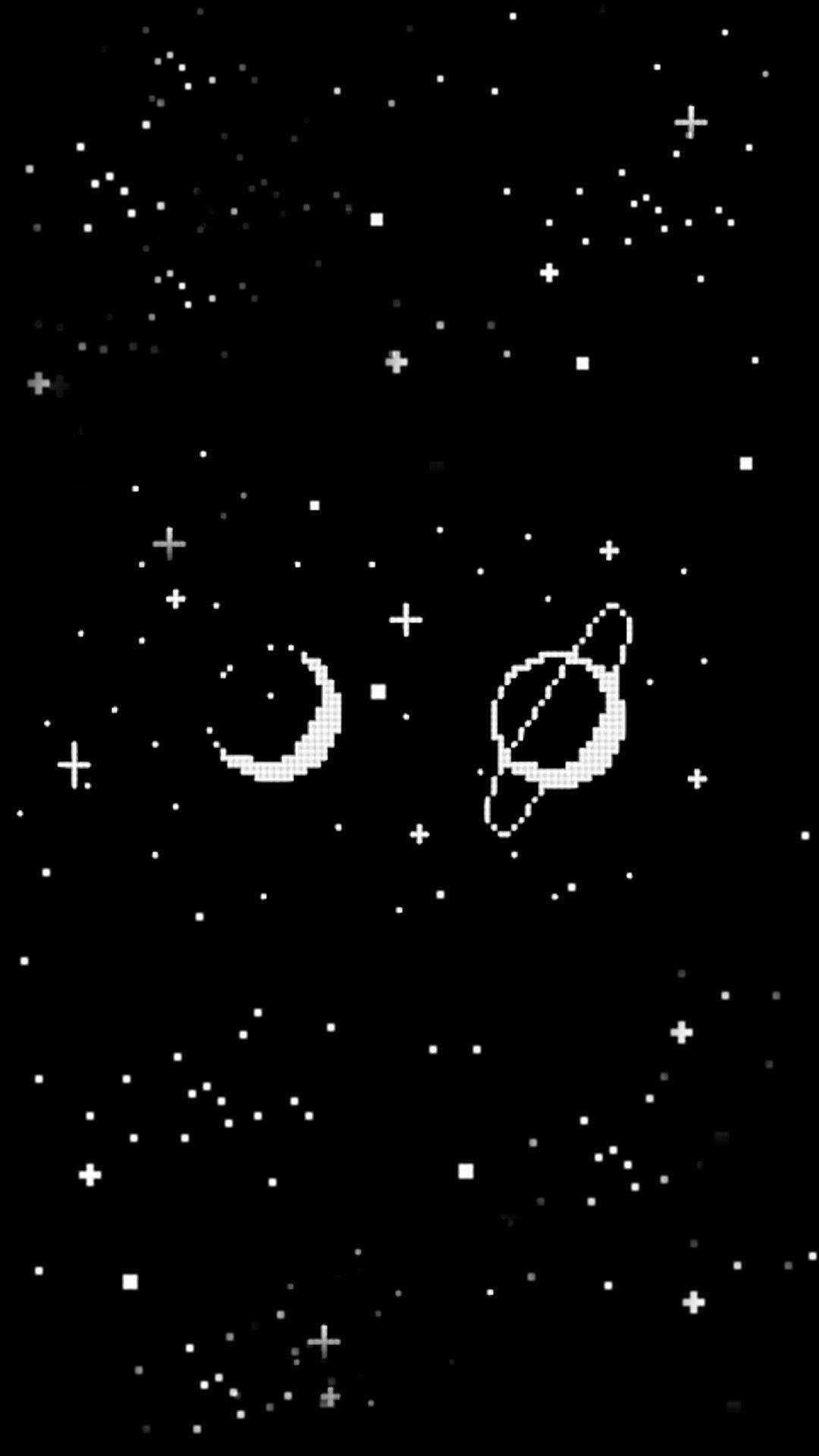 Sining Pixel ng Buwan na Aesthetic ng Kalawakan Wallpaper