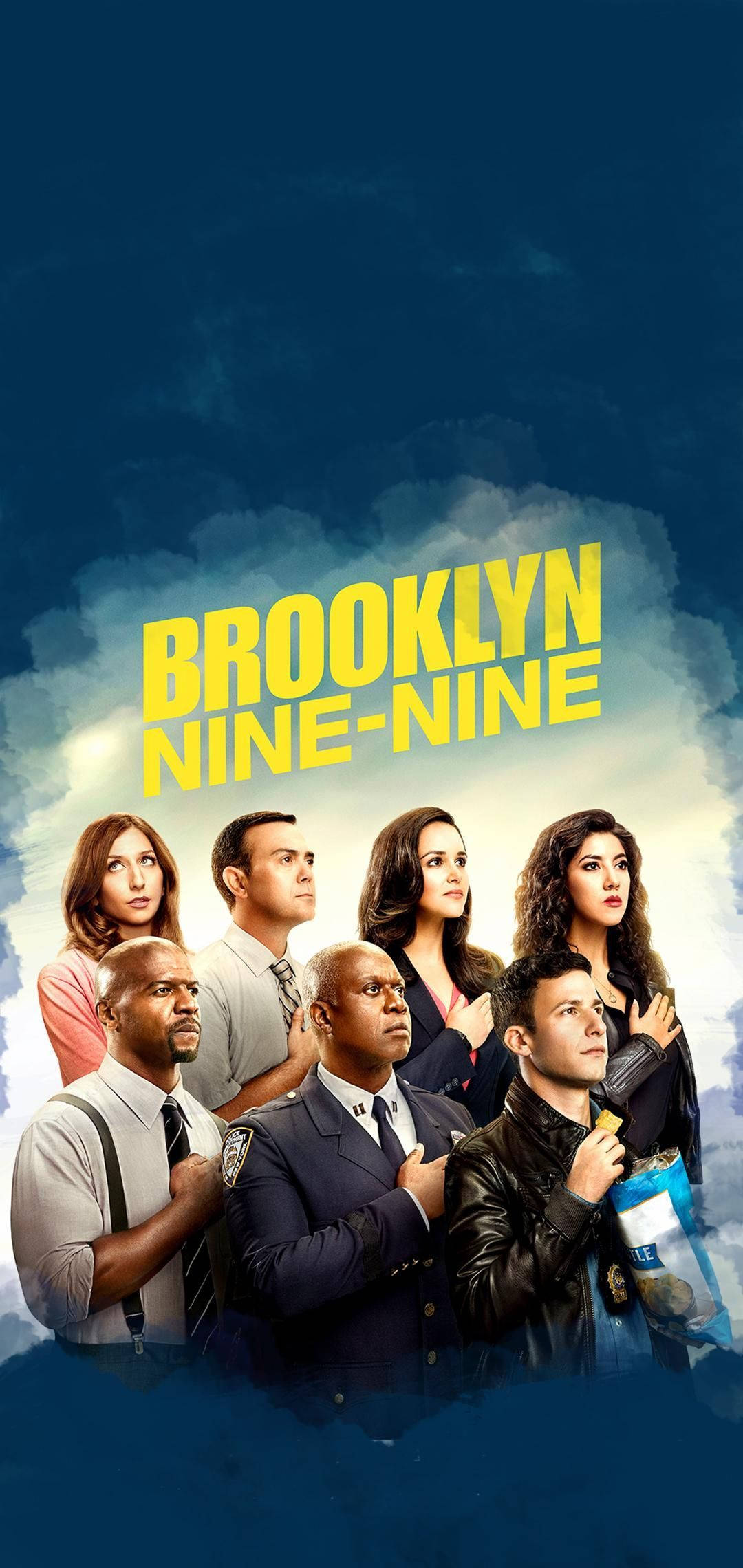 Sining Tagahanga ng Brooklyn Nine Nine na Asul Wallpaper