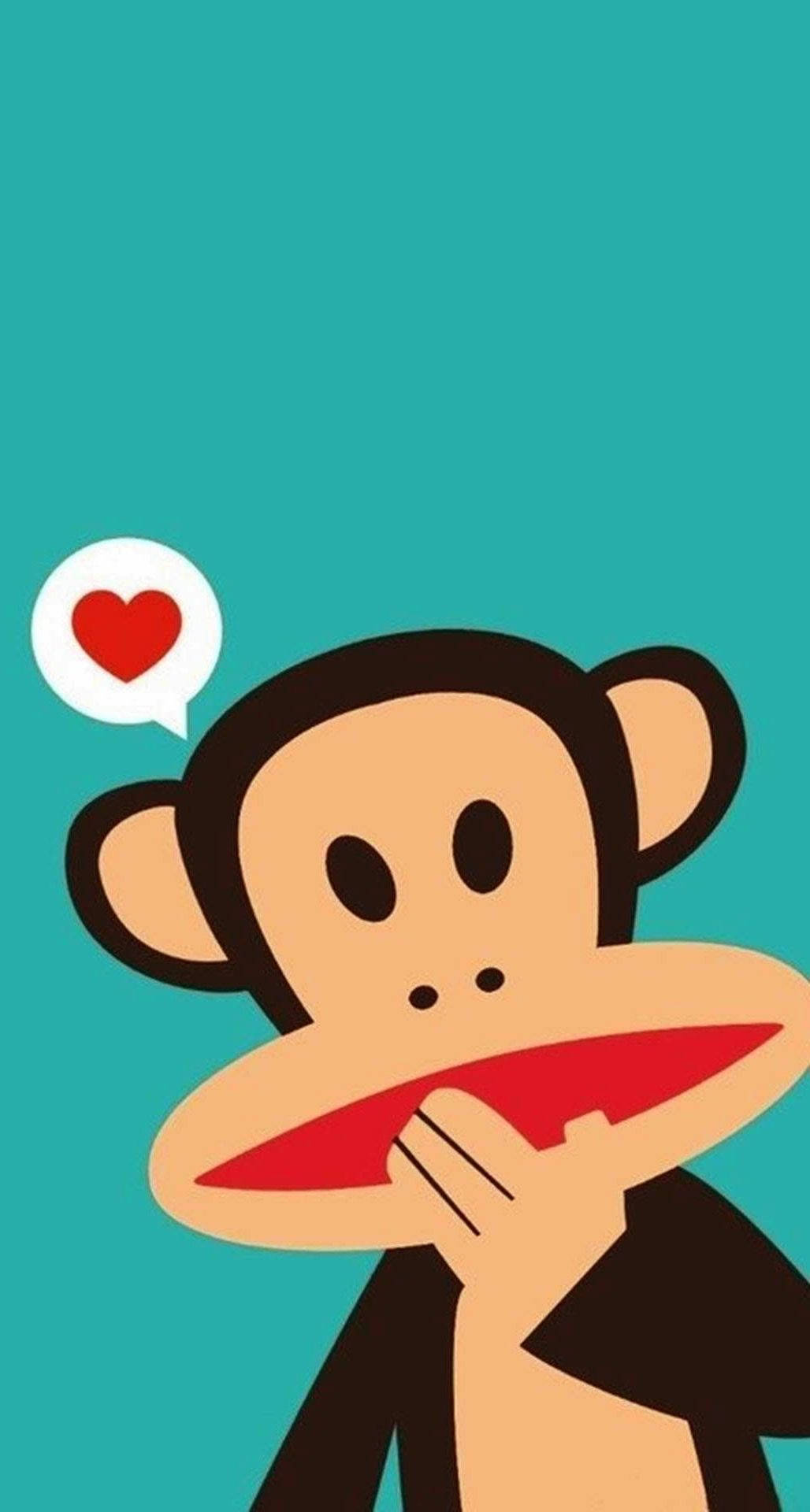 Sining Vector ng Cute na Unggoy Wallpaper