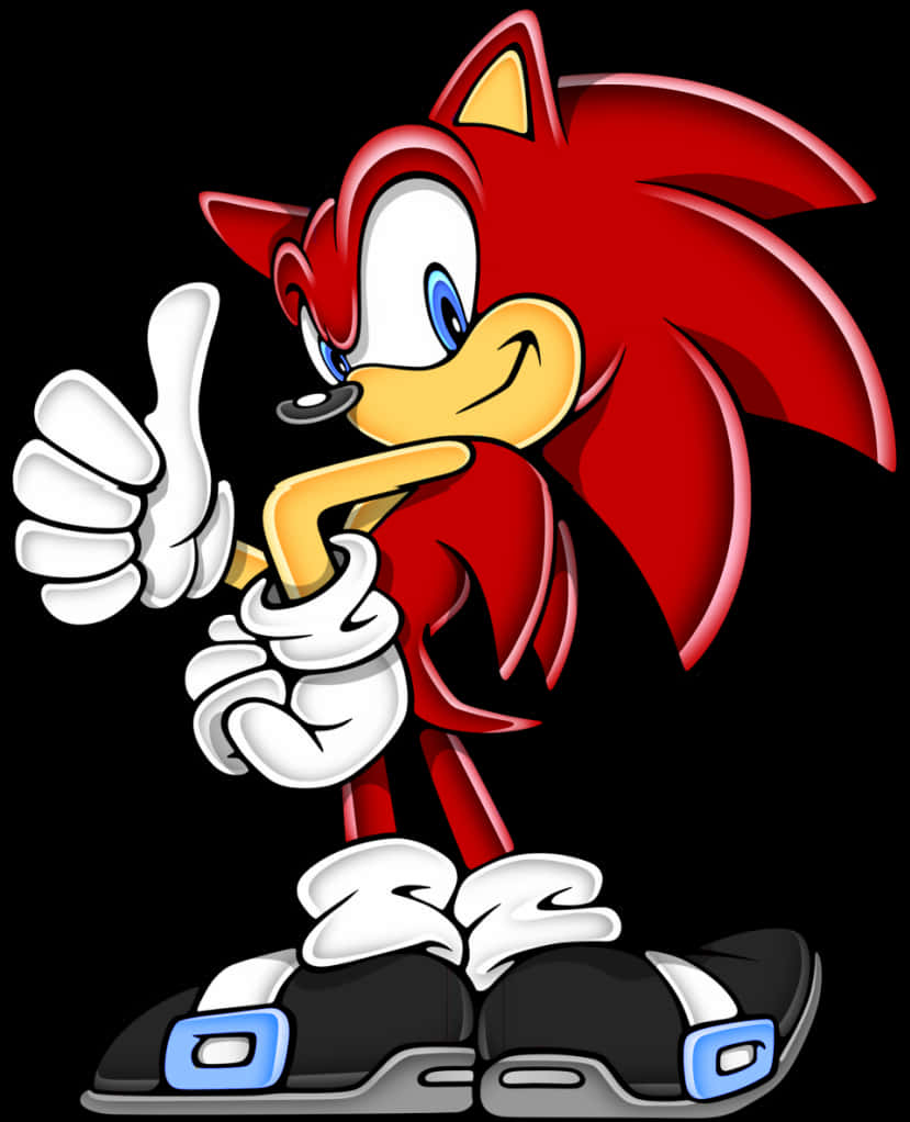 Sining Vector ng Knuckles na Nagbibigay ng Thumbs Up Wallpaper