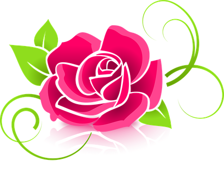 Sining Vektor ng Estiladong Rosas na Kulay Rosas Wallpaper