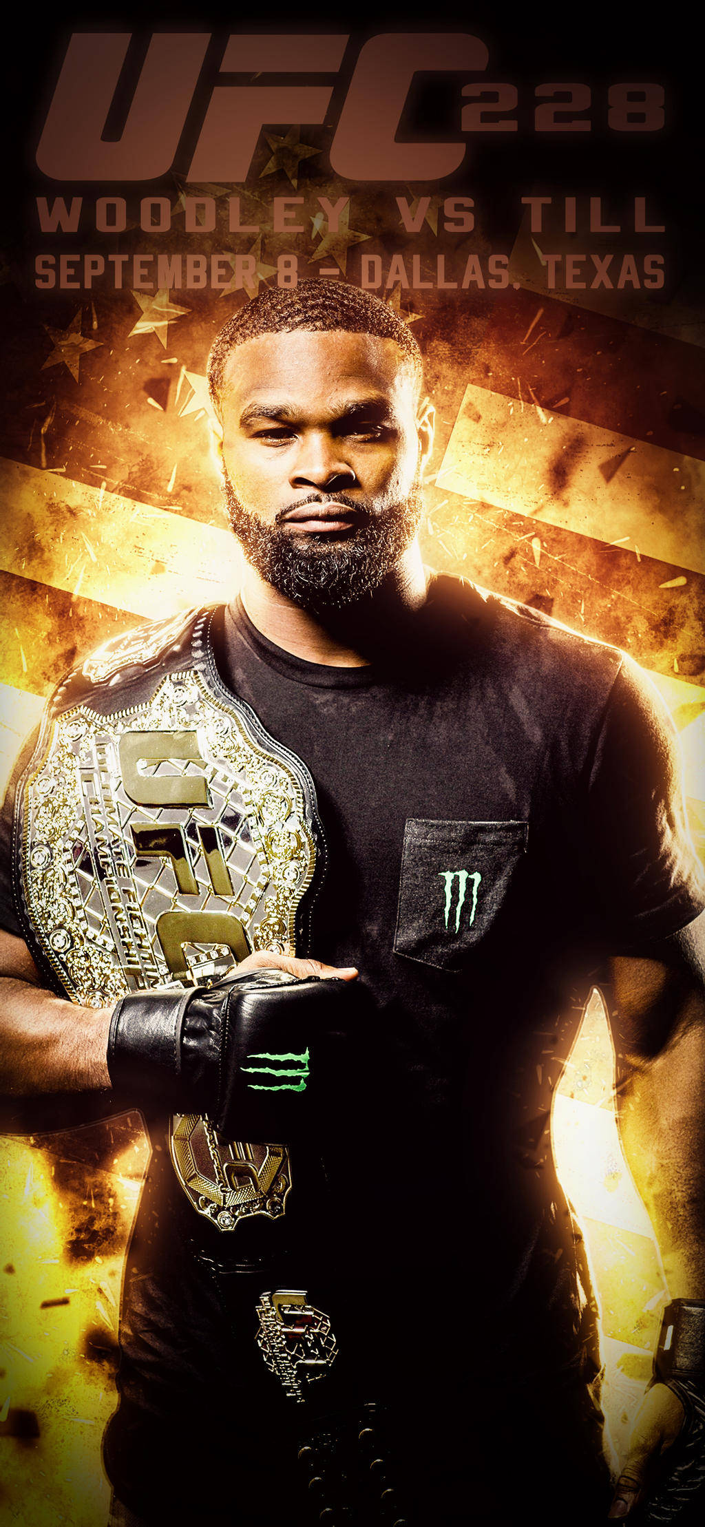 Belt ni Tyron Woodley sa Balikat Wallpaper