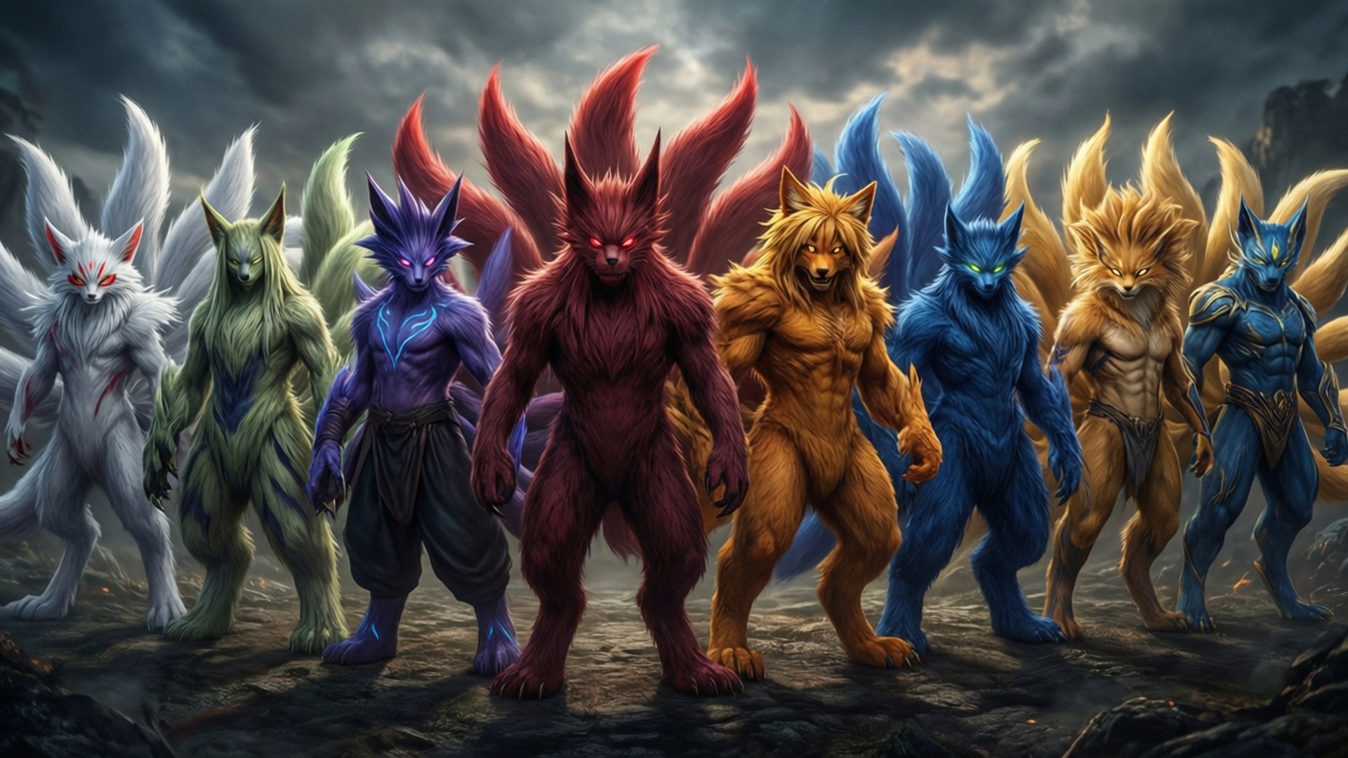 Siyam na Tailed Beasts Wallpaper