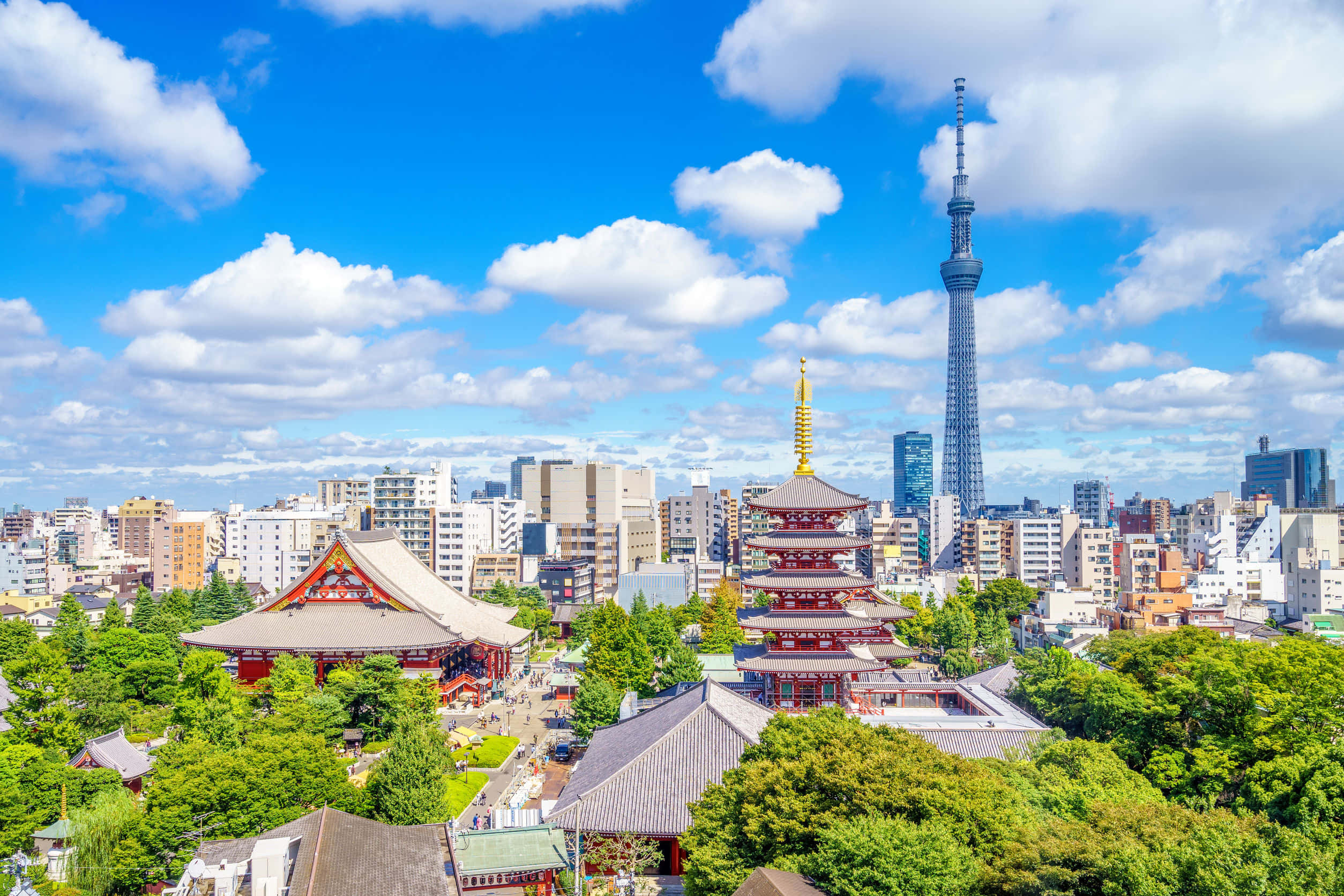 Skyline ng Tokyo, ang masiglang kabisera ng Japan Wallpaper