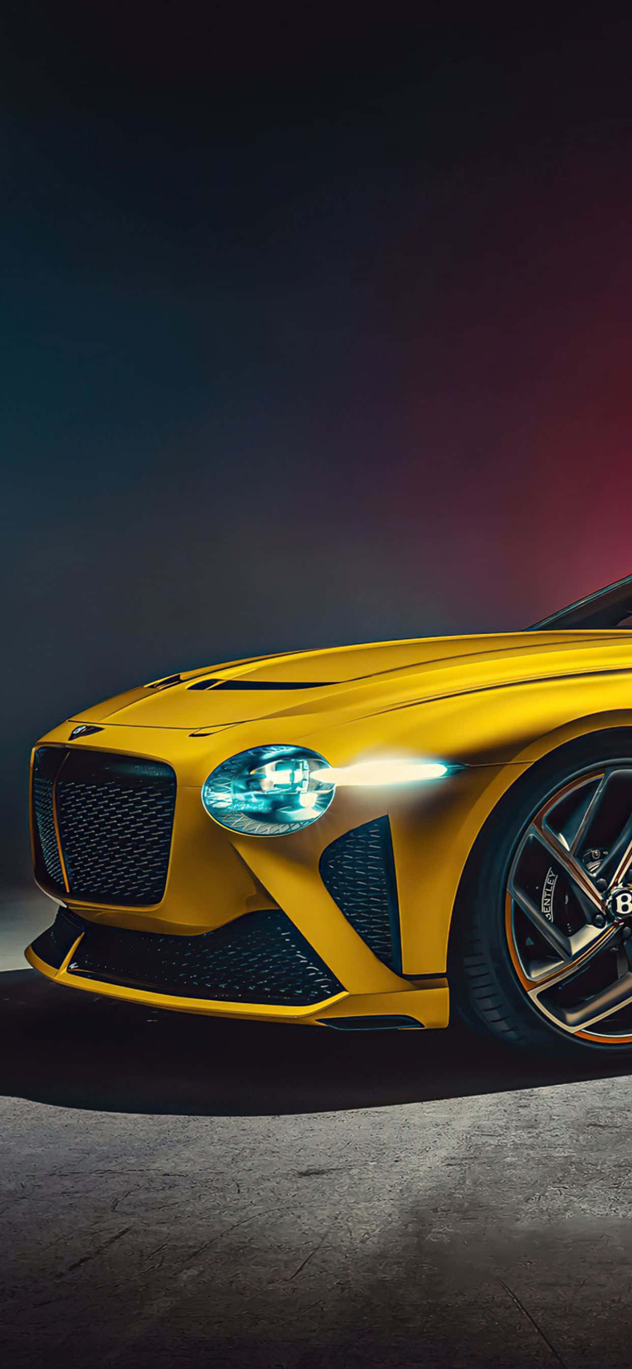 Sleek at stylish iPhone Xs Max sa isang Bentley Racing Run. Wallpaper