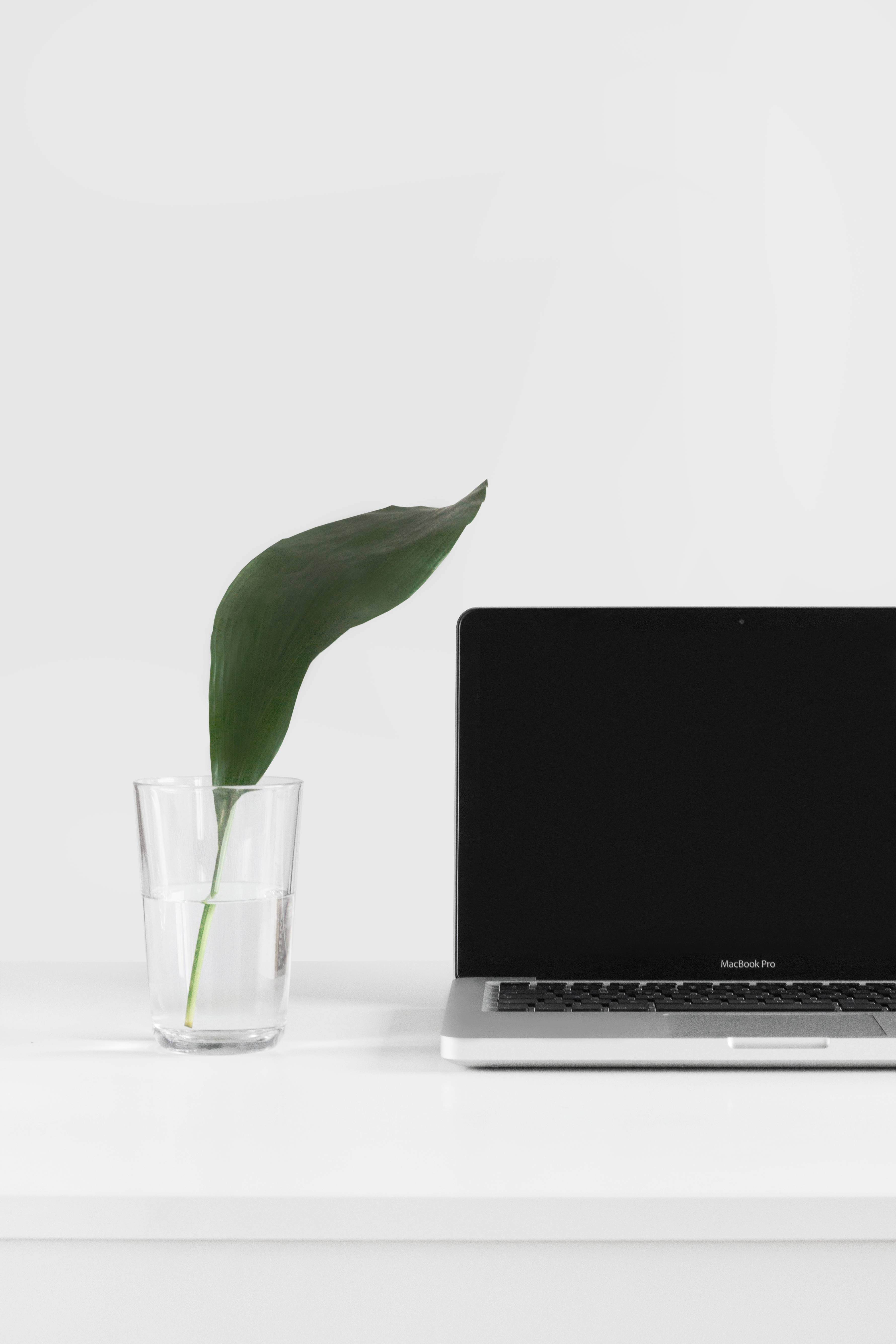 Makinis na Minimalistang Setup ng MacBook Pro Wallpaper