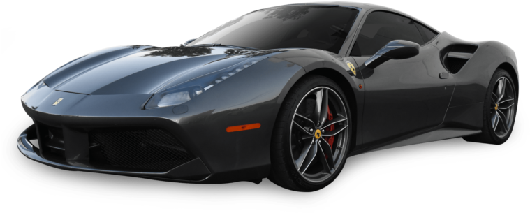 Sleek na Itim na Ferrari Supercar Wallpaper