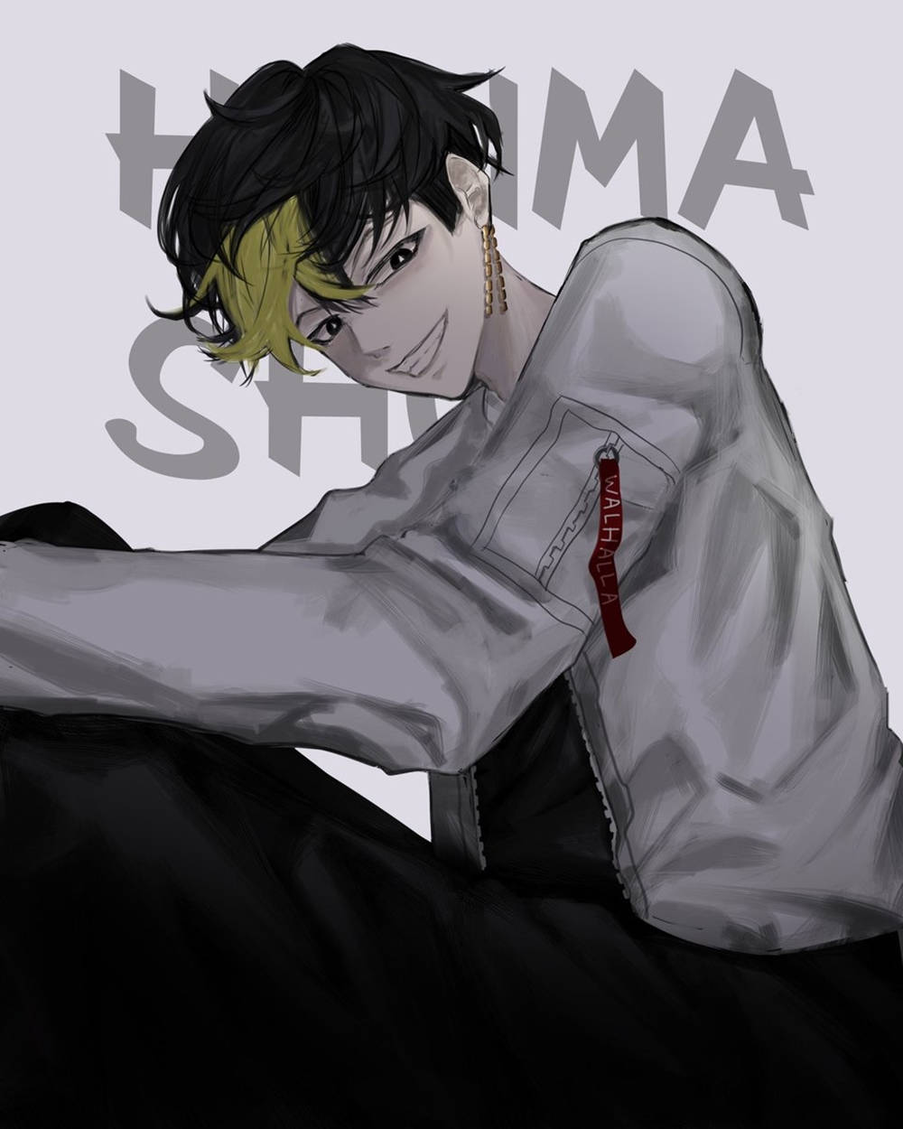 Snapshot ng Anime na Si Shuji Hanma sa Seryosong Tindig Wallpaper