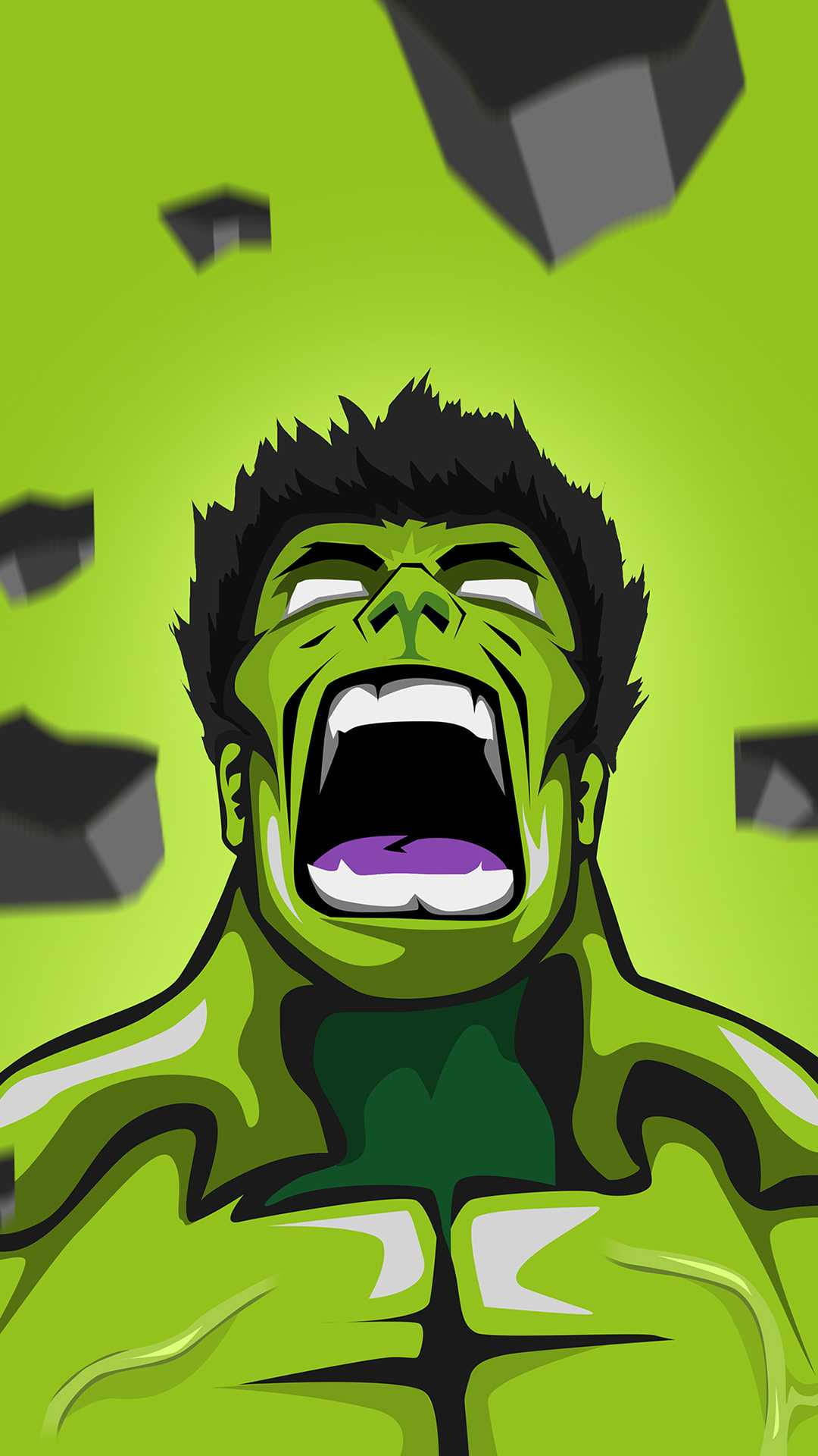 Sobrang Ganda Berdeng Fanart ng Incredible Hulk Wallpaper