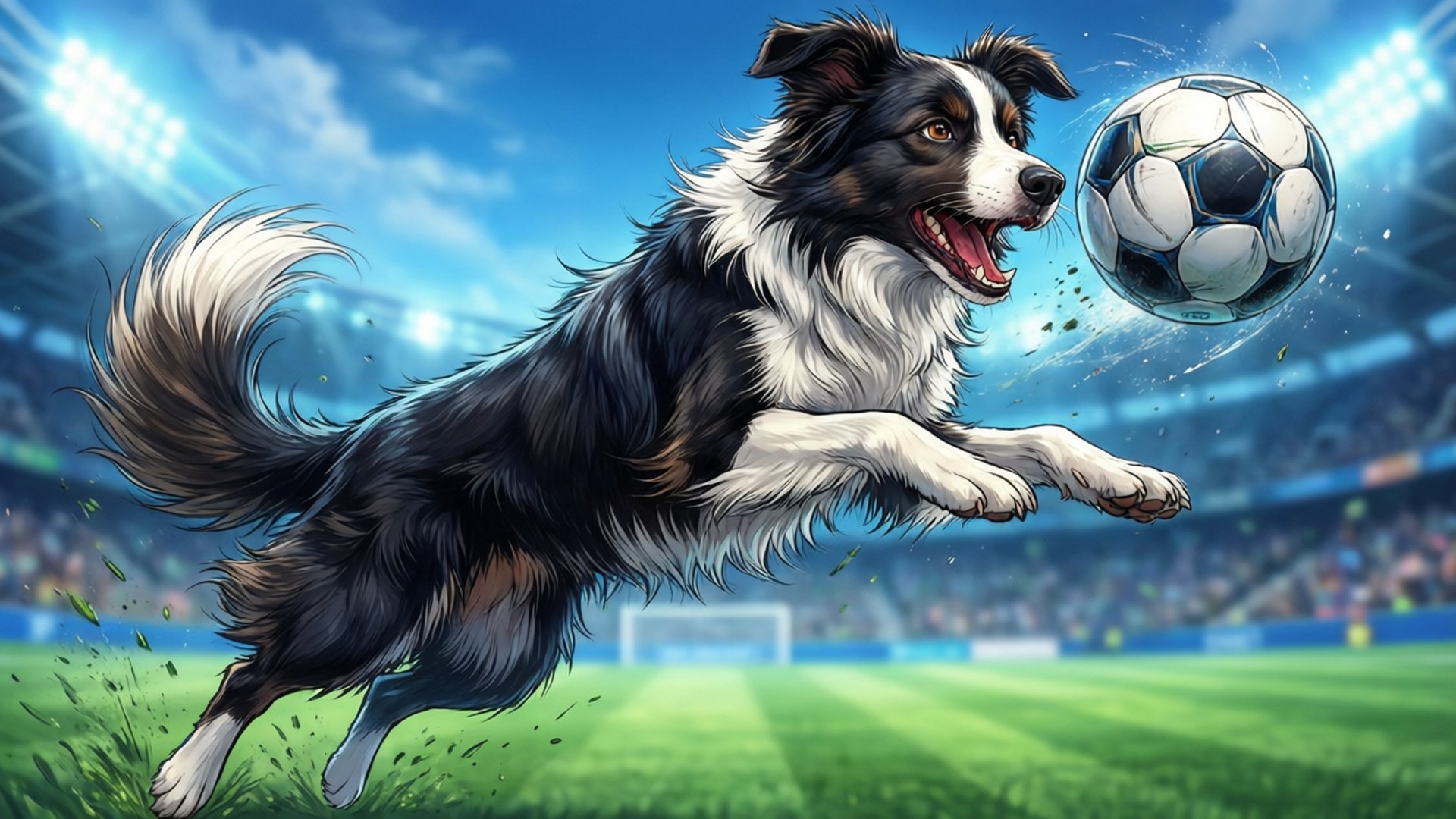 Collie na Manlalaro ng Soccer Wallpaper