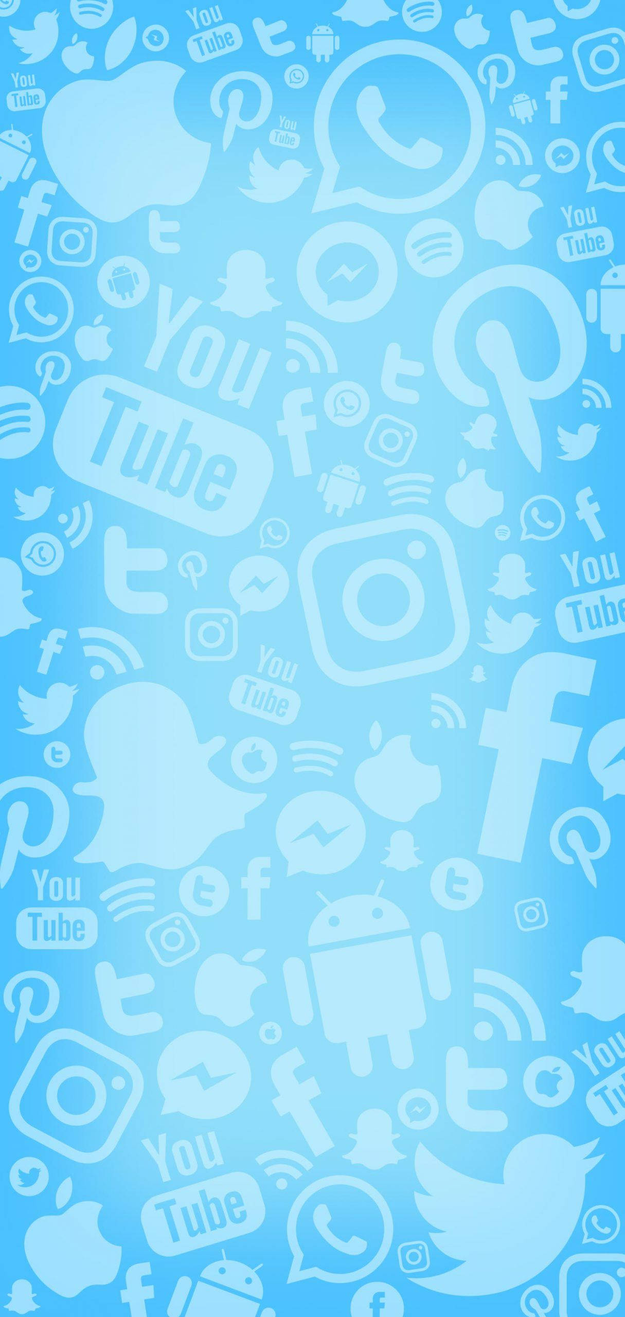 Social Media White Icons Wallpaper