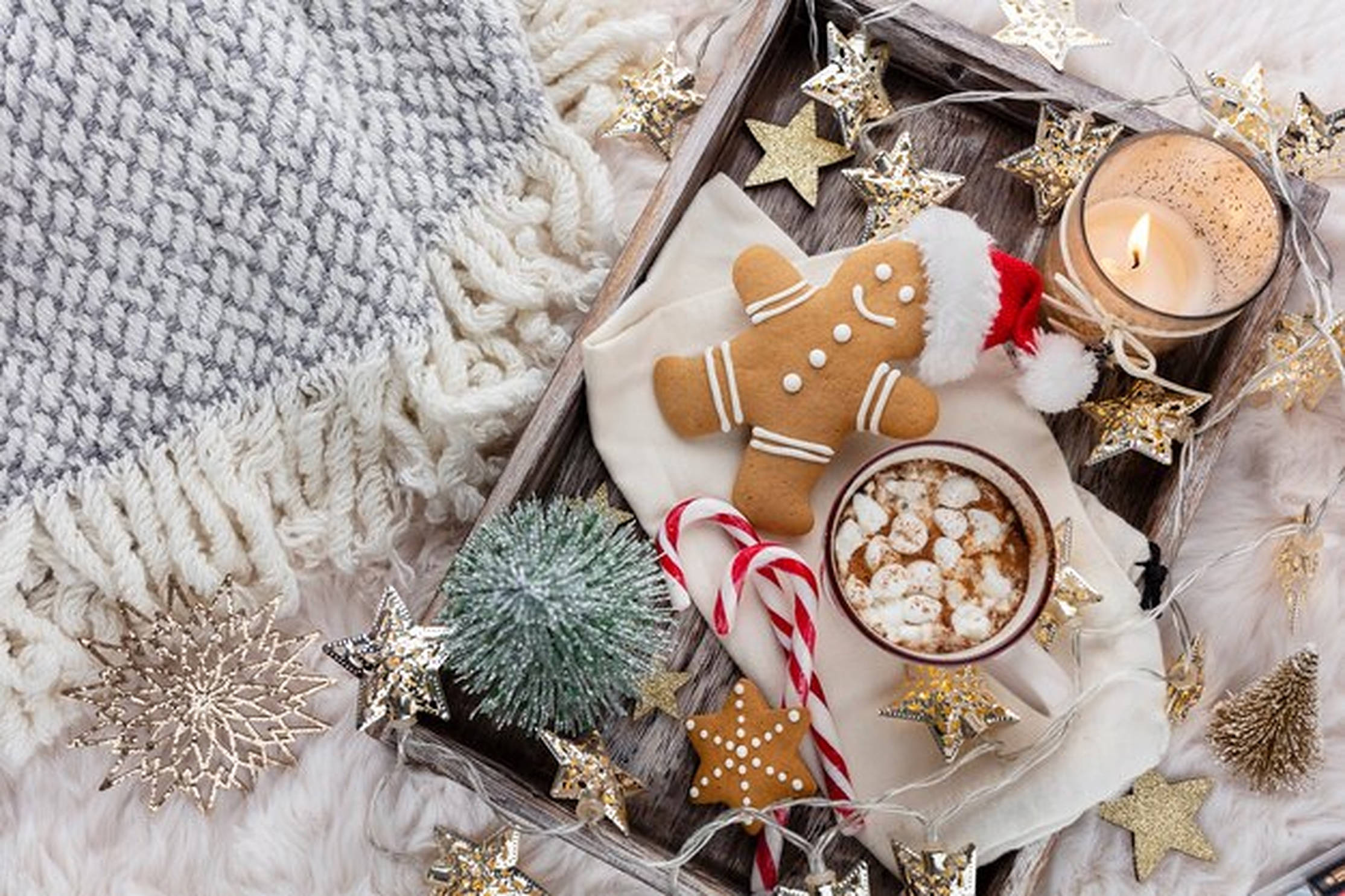 Sombrerong Aesthetic ng Maaliwalas na Pasko Wallpaper