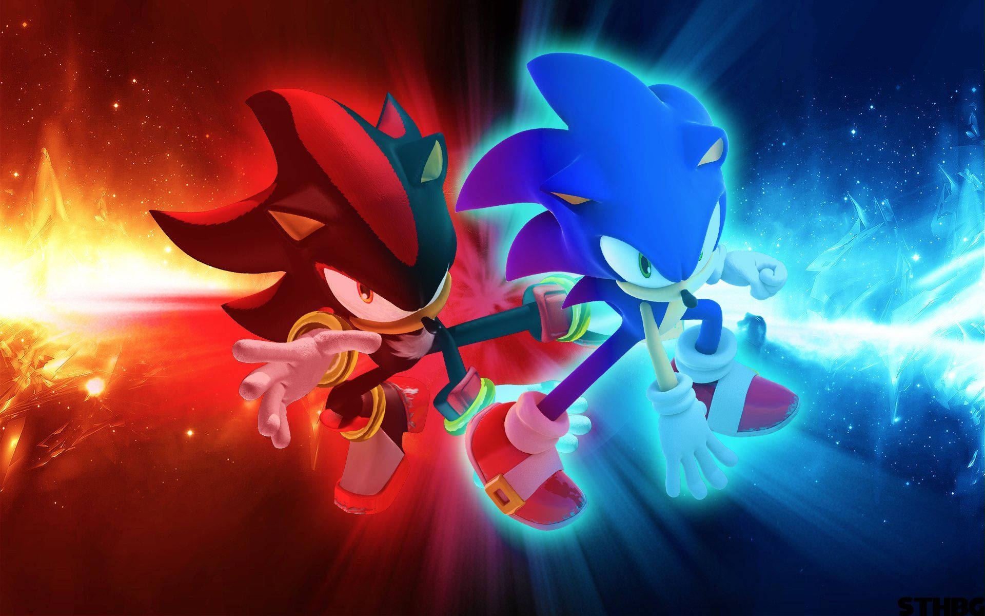 Sonic at Shadow Wallpaper