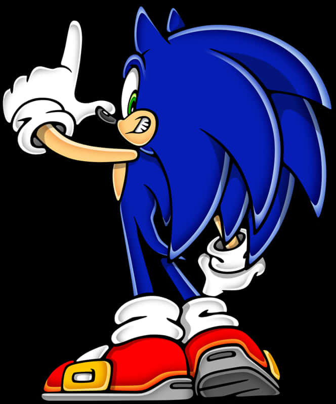 Sonic the Hedgehog na Nakaturo Pataas Wallpaper