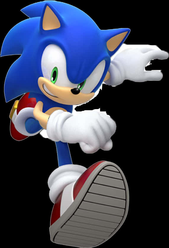Sonic The Hedgehog na Pose ng Pagtakbo Wallpaper