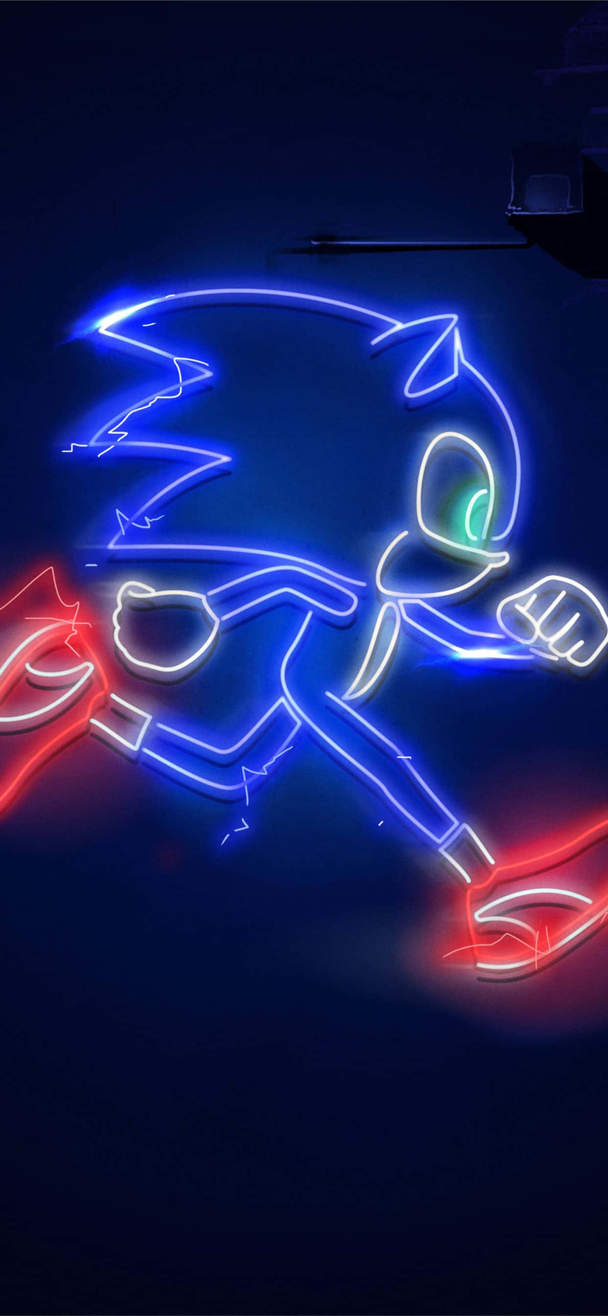 sonic the hedgehog neon na pagguhit Wallpaper