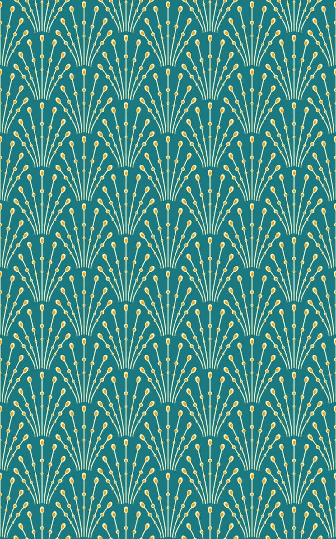 Sophisticated Art Deco iPhone na may Gold Finish Wallpaper