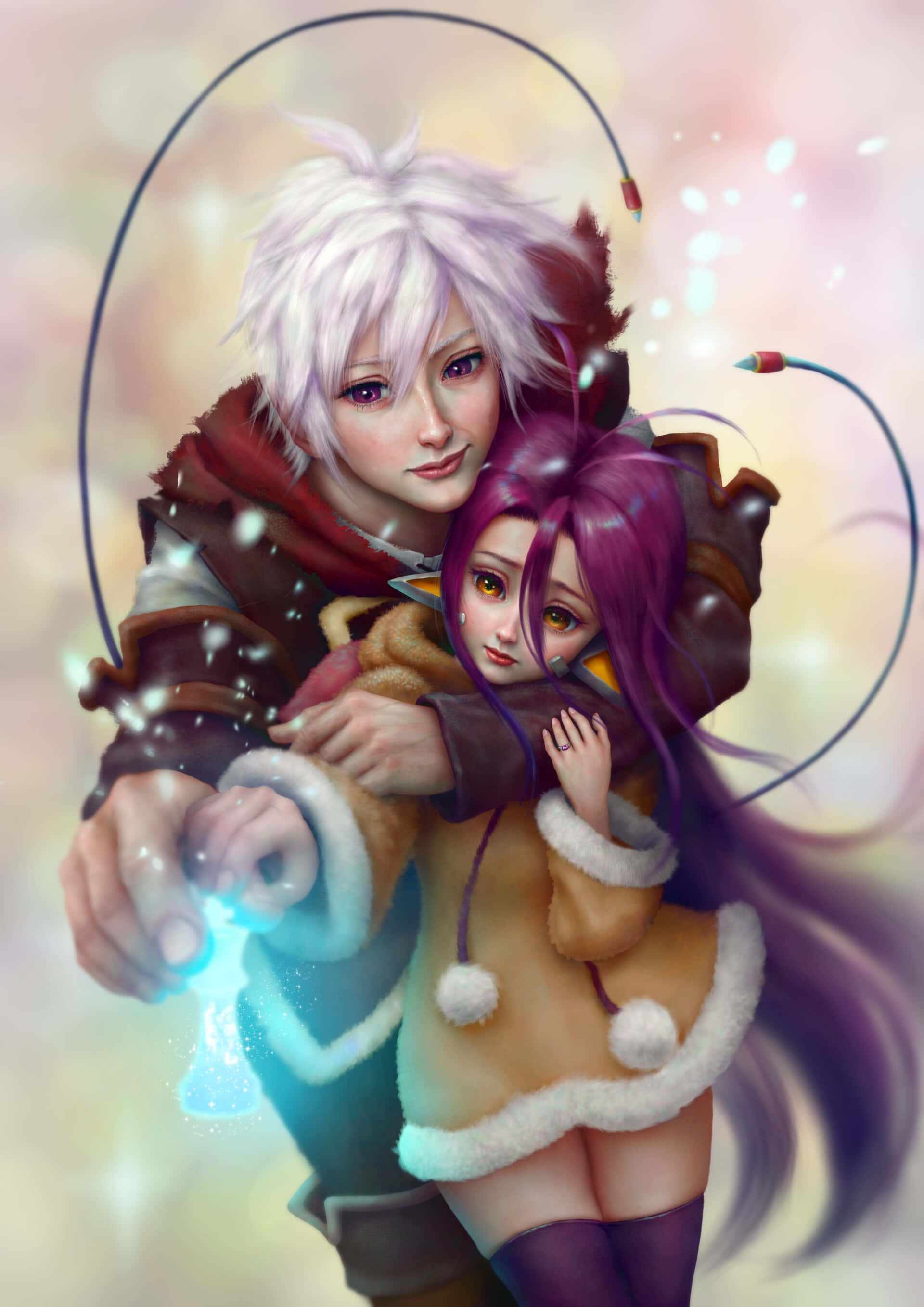 Sora at Shiro Art Picture ng No Game No Life Wallpaper