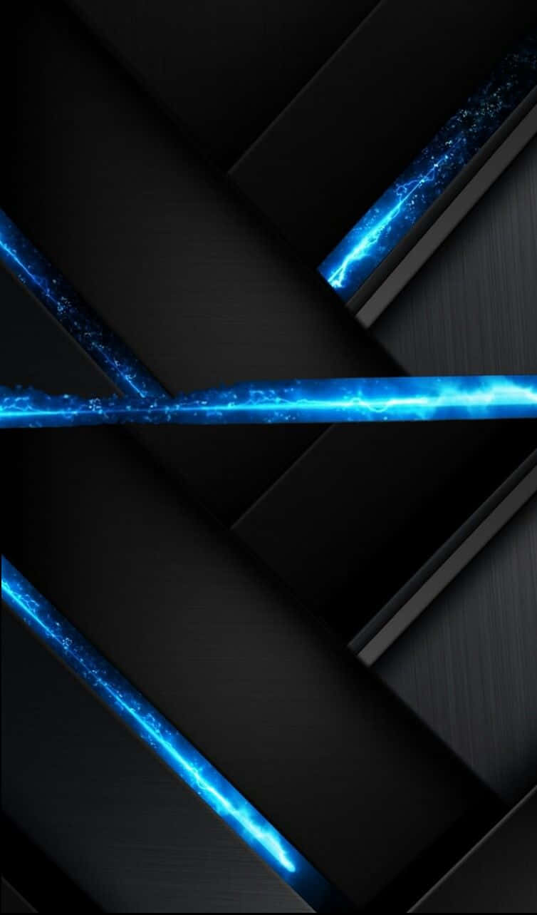 Sparkling Blue and Black Background Wallpaper
