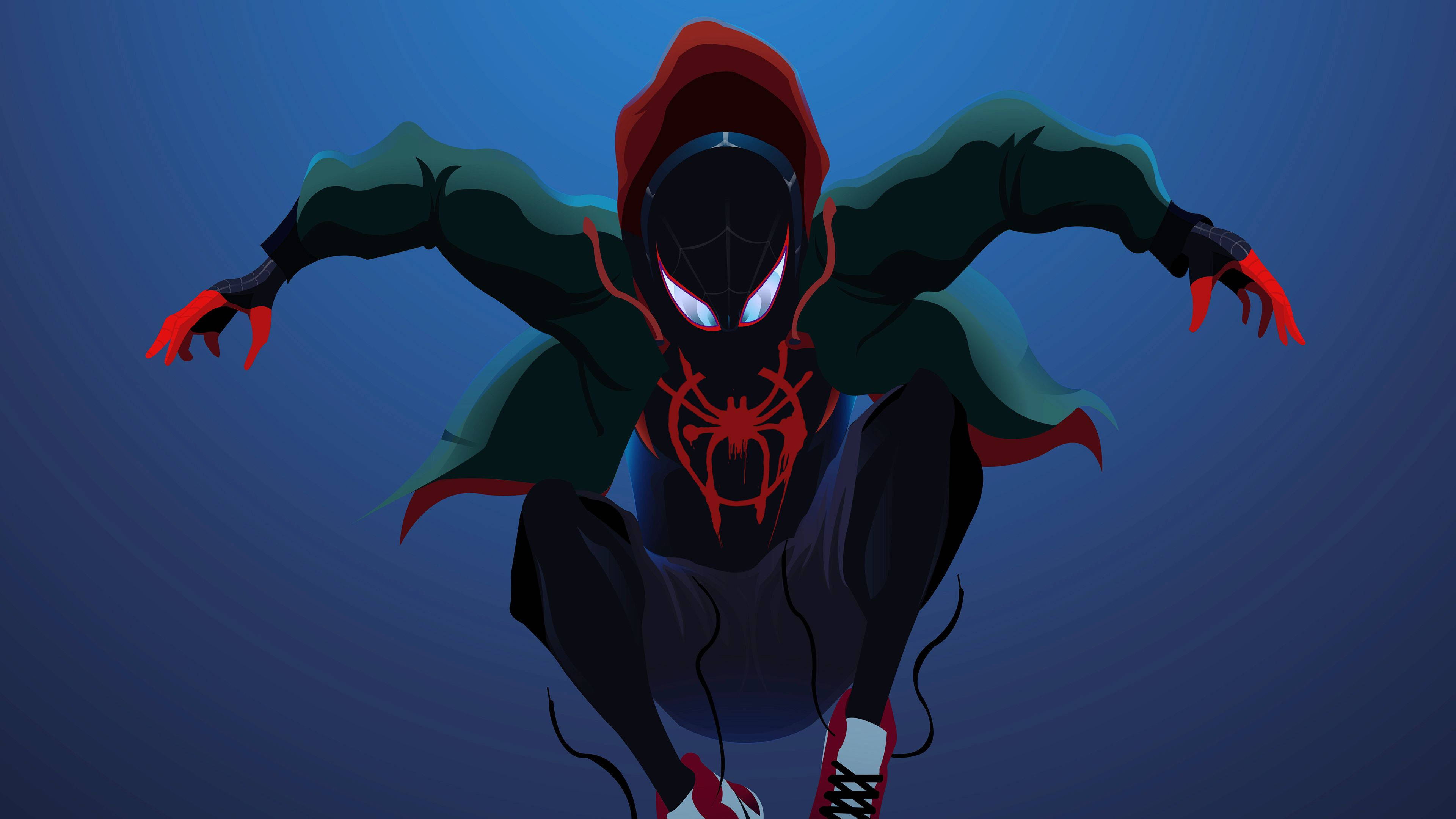 Spider-Man na Lumulukso sa Aksyon Wallpaper