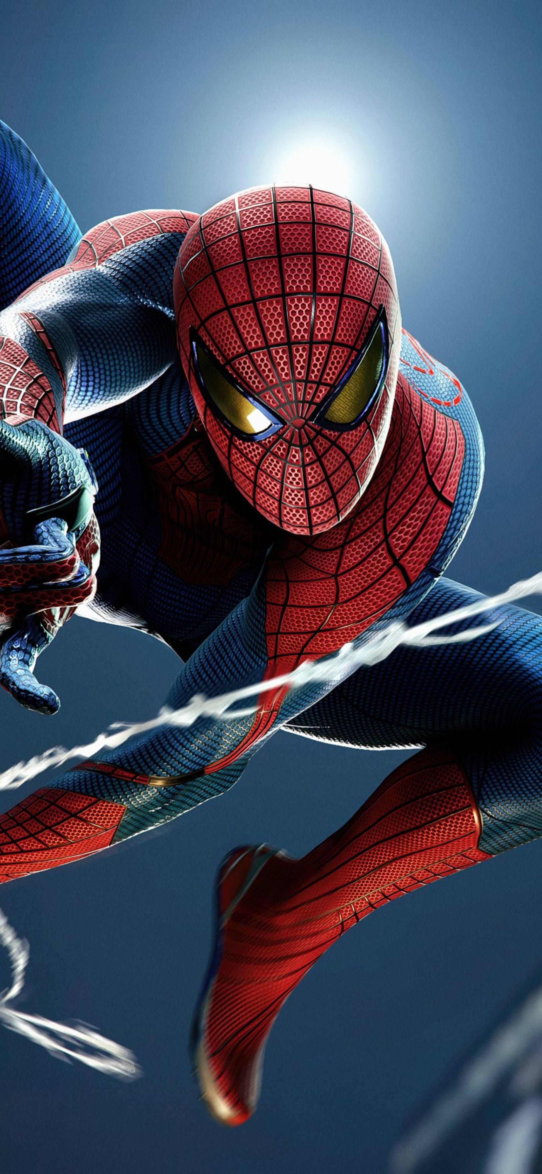 Spider-man ng Marvel na Sumaswing sa 4K para sa Telepono Wallpaper