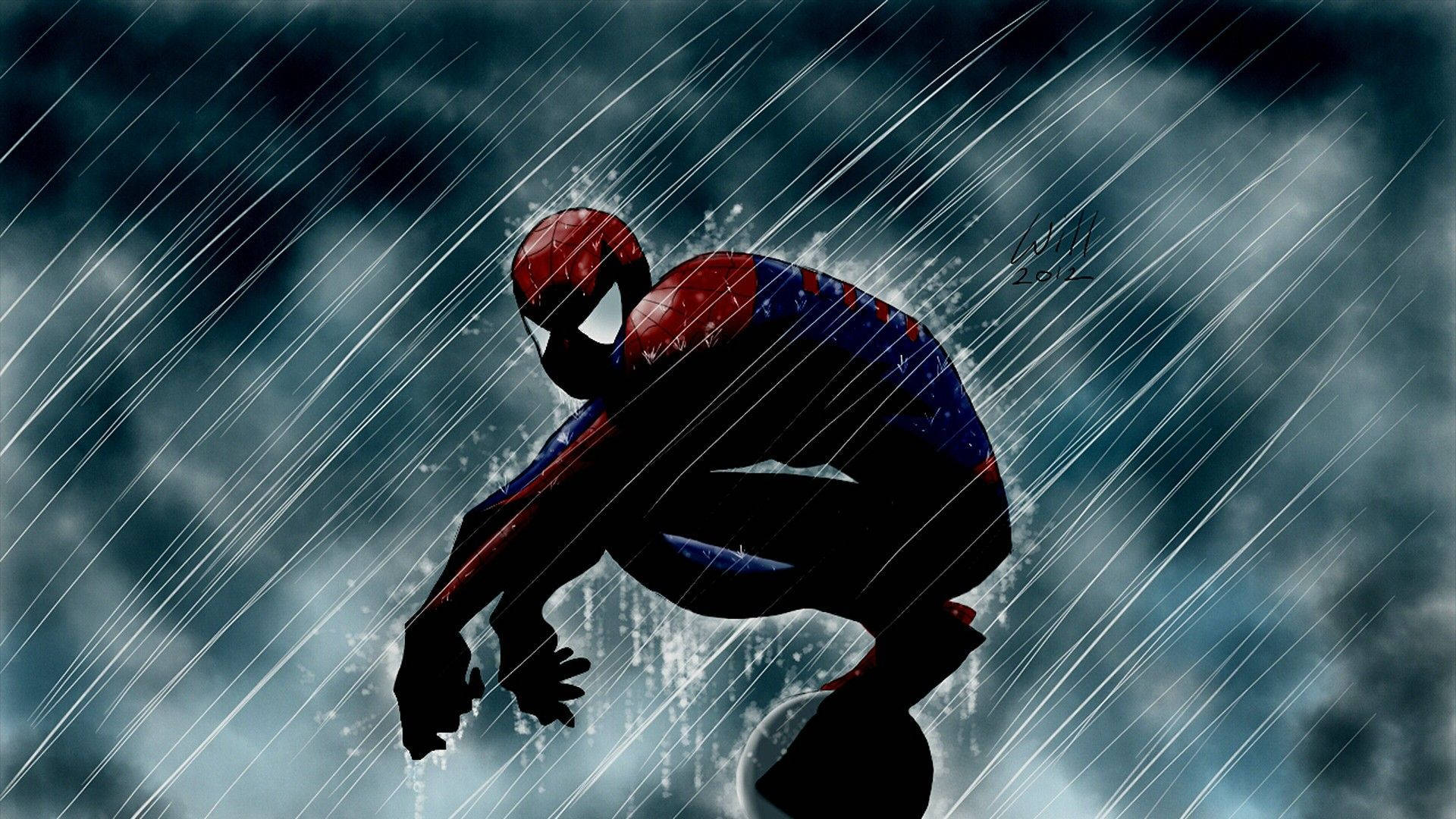 Spiderman sa Ulan Wallpaper