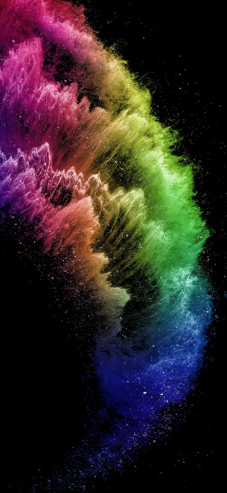 Splash Of Colorful Paint Pixel 3 OLED Background Wallpaper