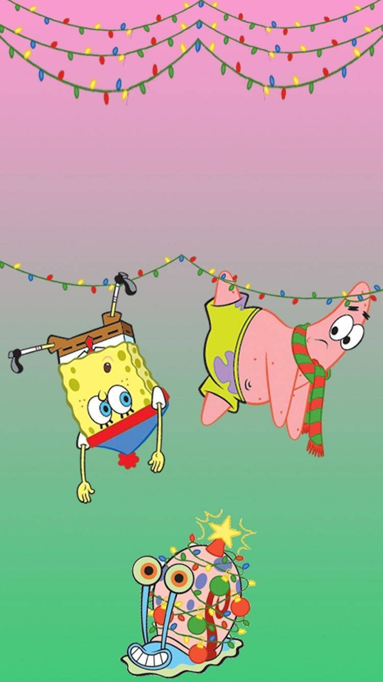 SpongeBob at Patrick Para sa Pasko Wallpaper